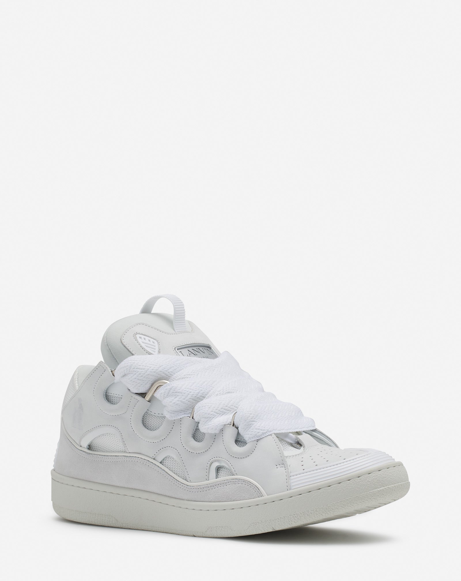 LEATHER CURB SNEAKERS