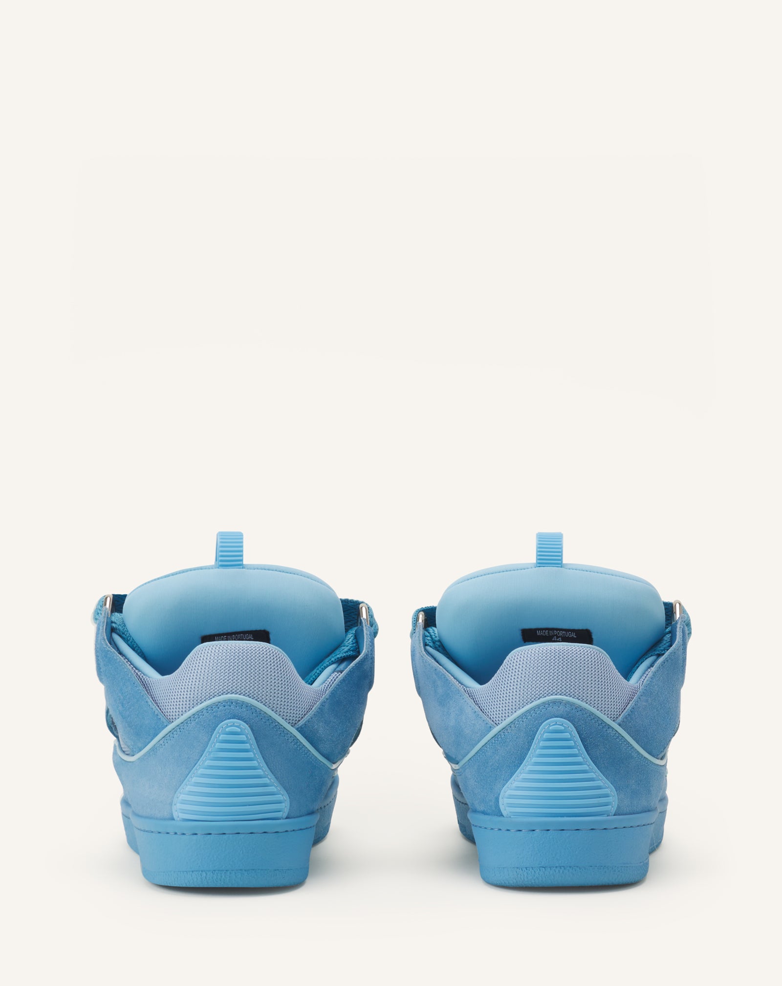 Blue Curb Sneakers In Monochrome Suede | Lanvin