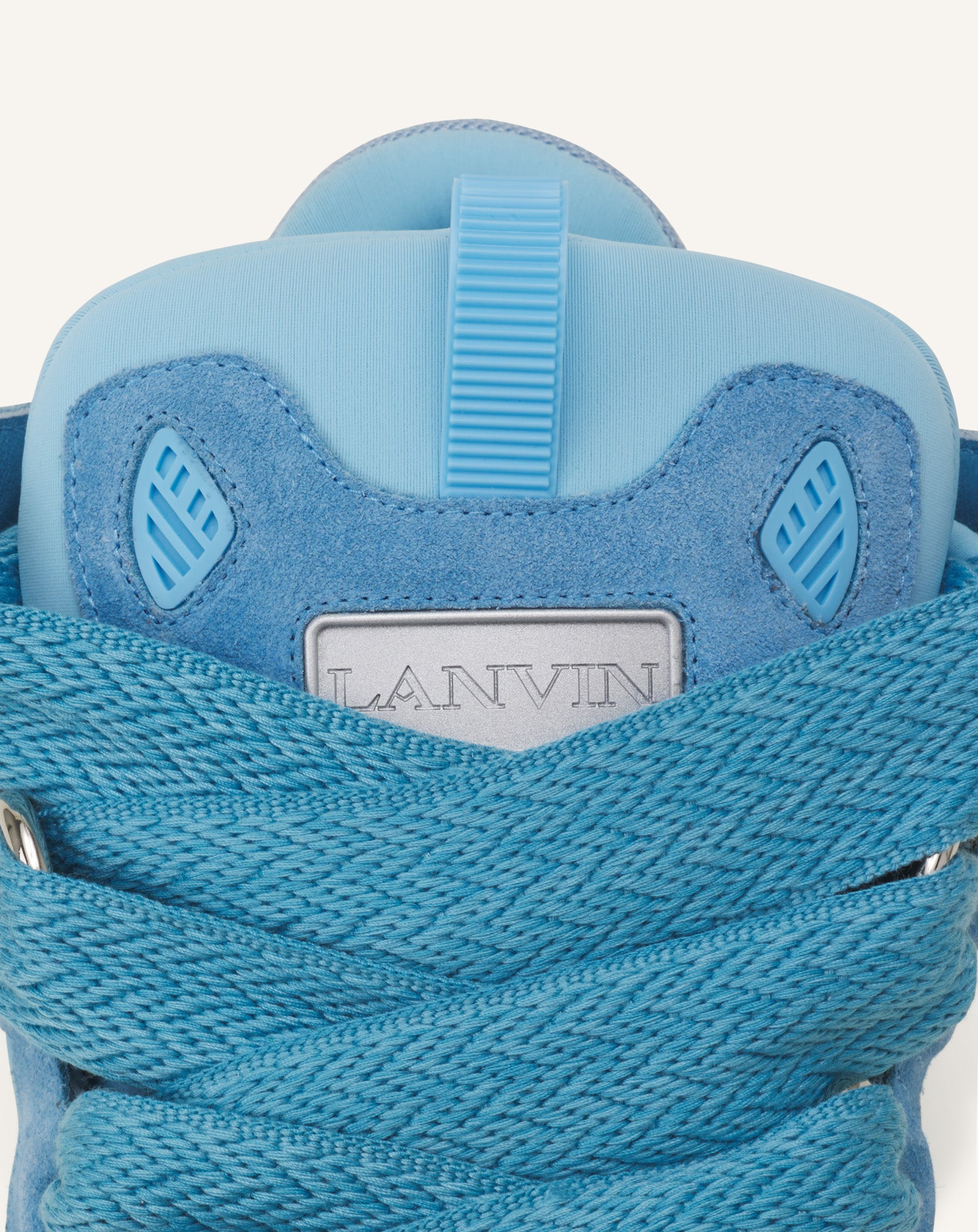 Blue Curb Sneakers In Monochrome Suede | Lanvin