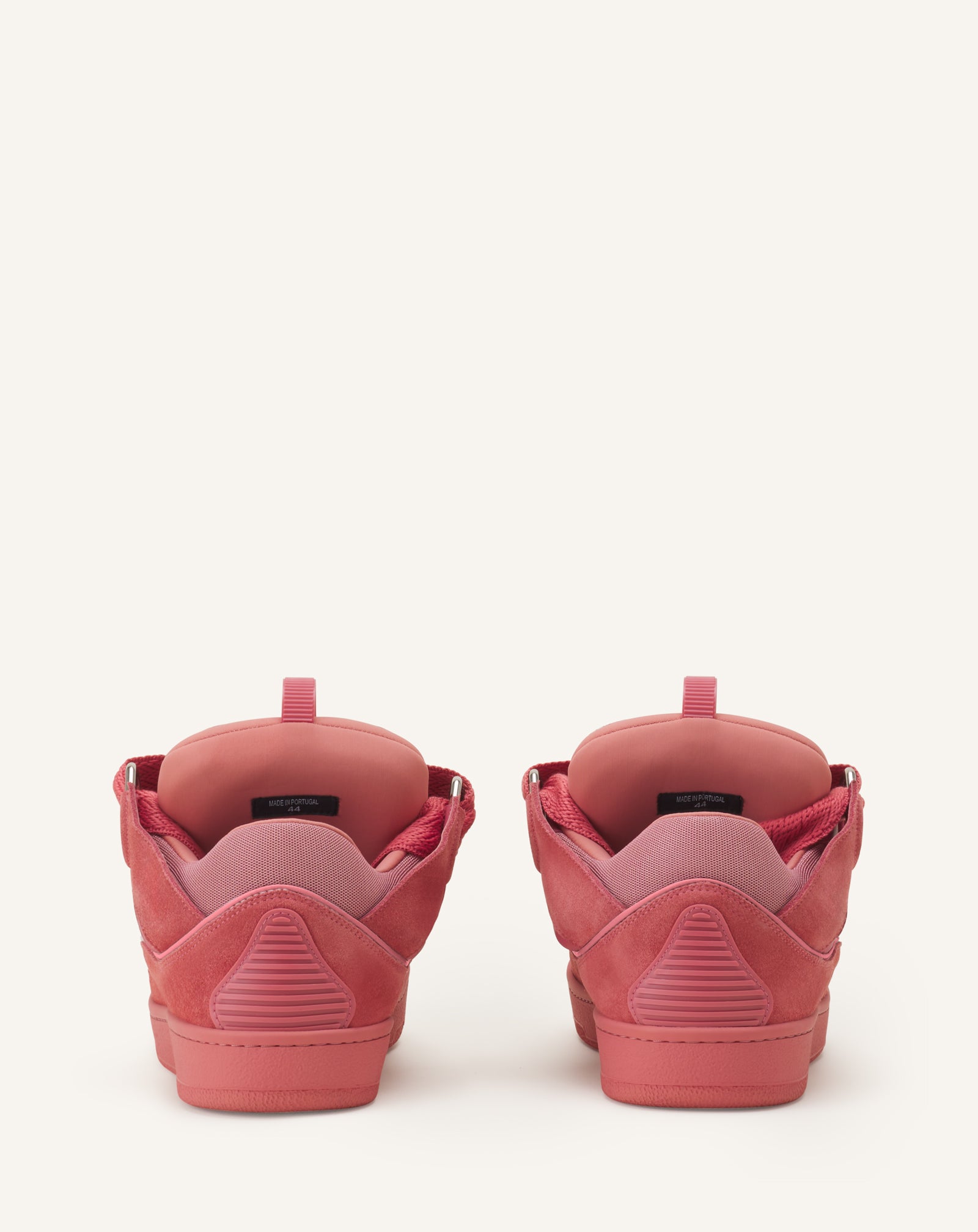 Pink Curb Sneakers In Monochrome Suede | Lanvin
