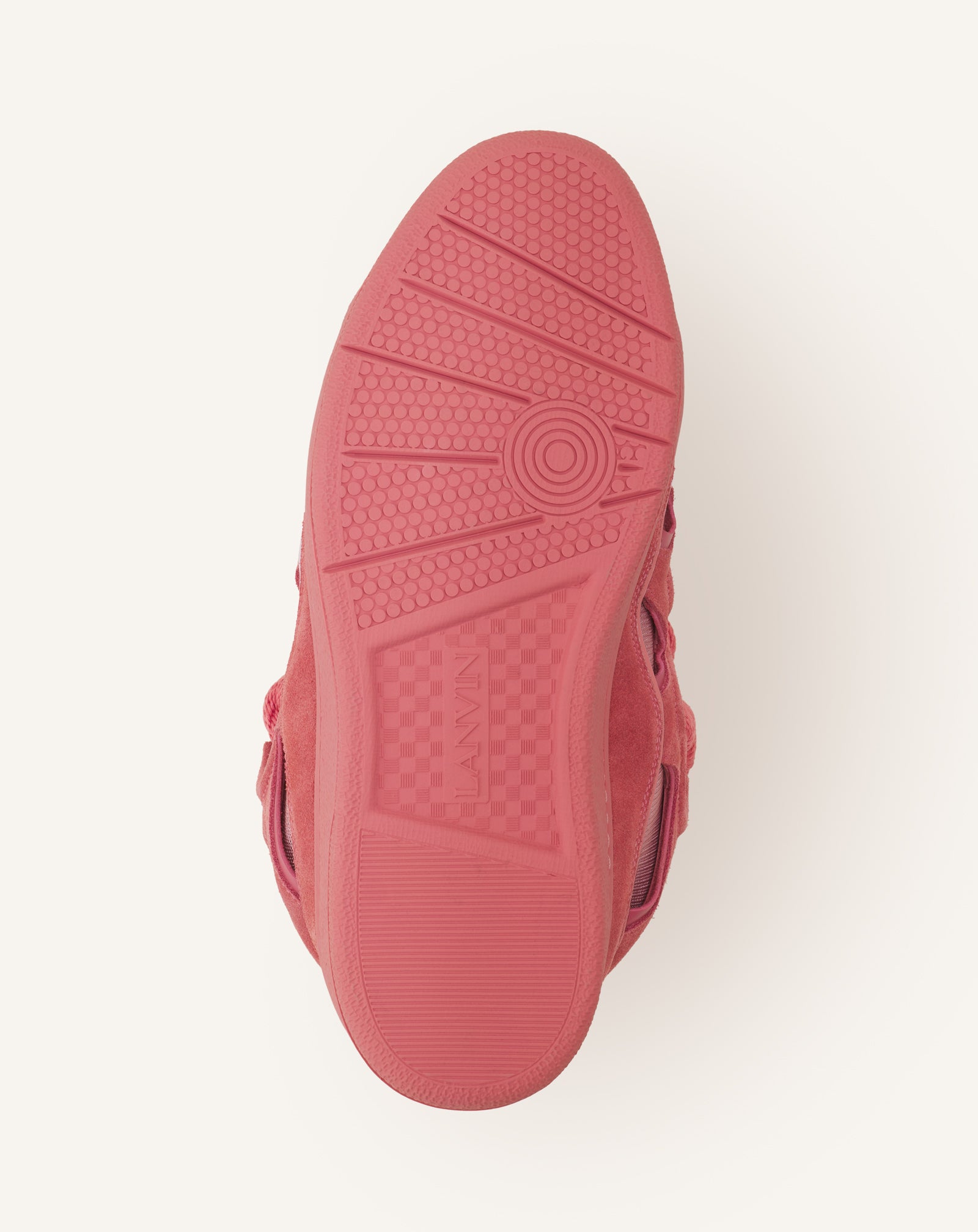Pink Curb Sneakers In Monochrome Suede | Lanvin