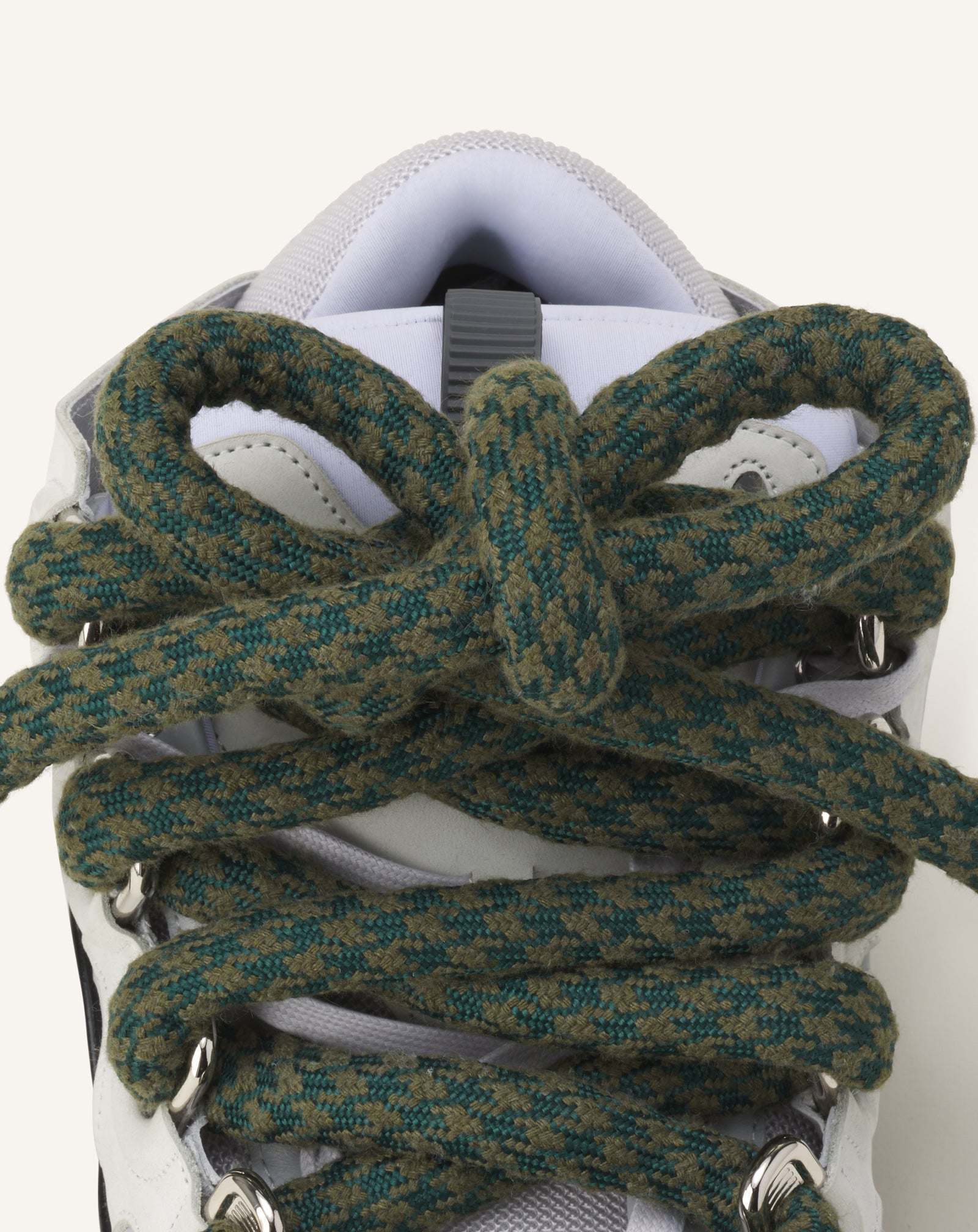 GREY CURB SNAKE SNEAKERS IN LEATHER
