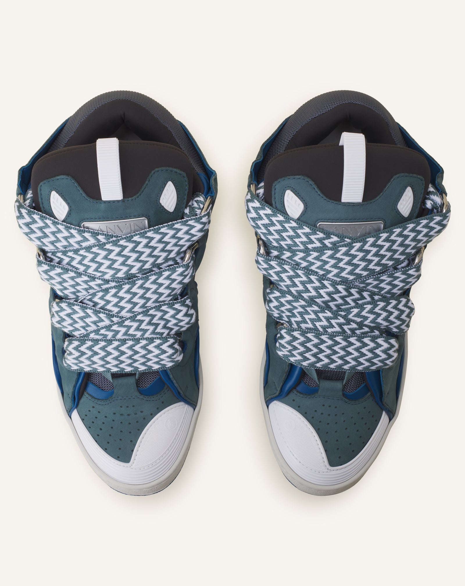 BLUE CURB BICO SNEAKERS IN LEATHER