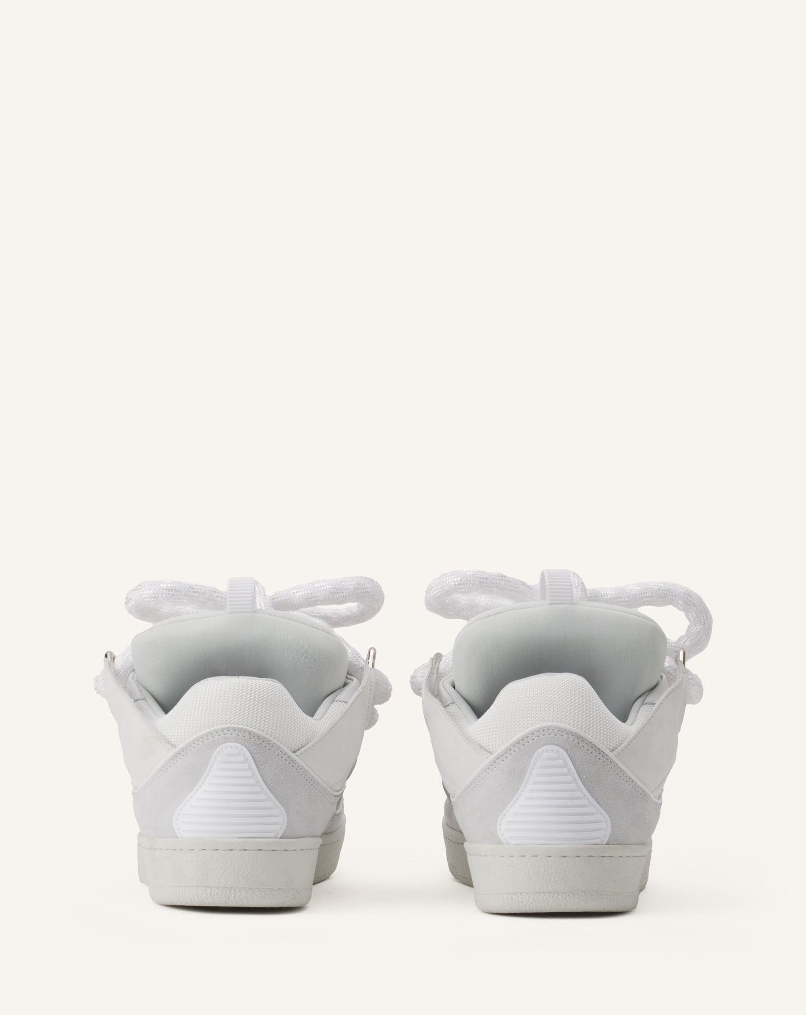 WHITE CURB SNAKE SNEAKERS IN LEATHER