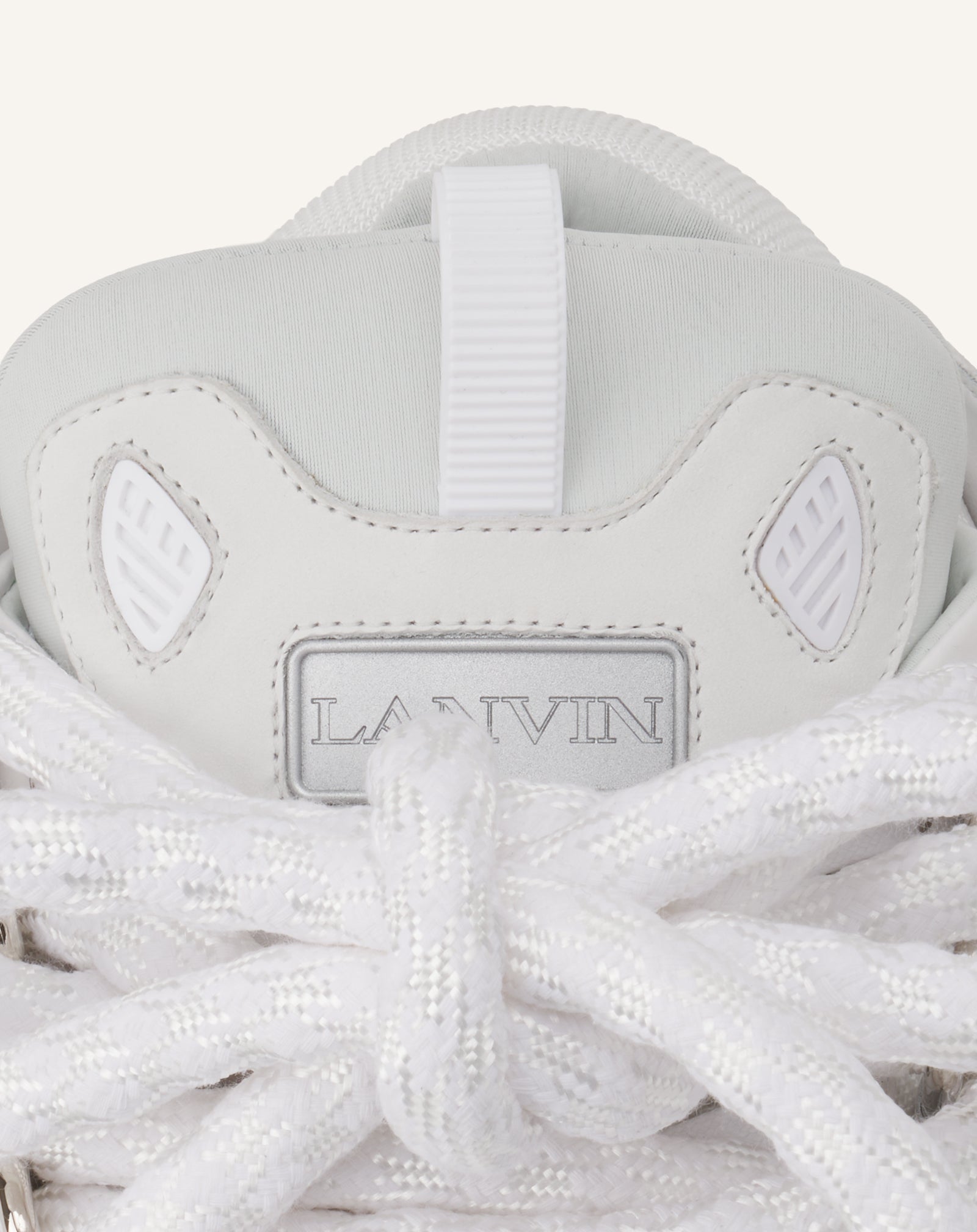 WHITE CURB SNAKE SNEAKERS IN LEATHER