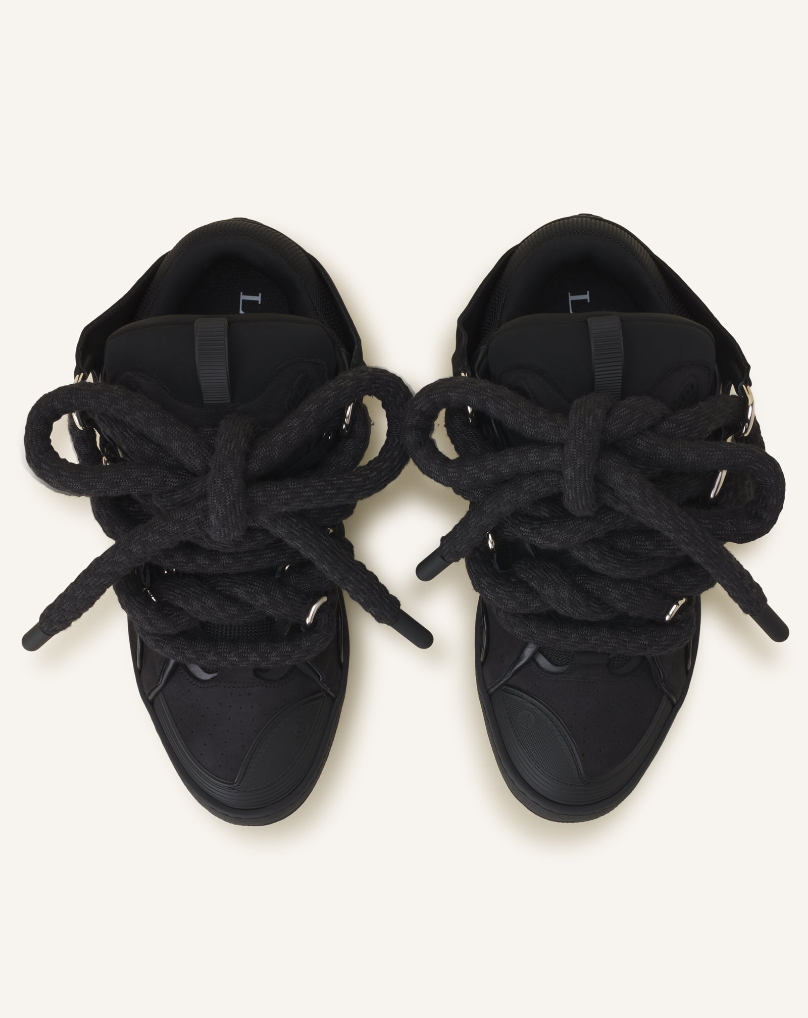 BLACK CURB SNAKE SNEAKERS IN LEATHER