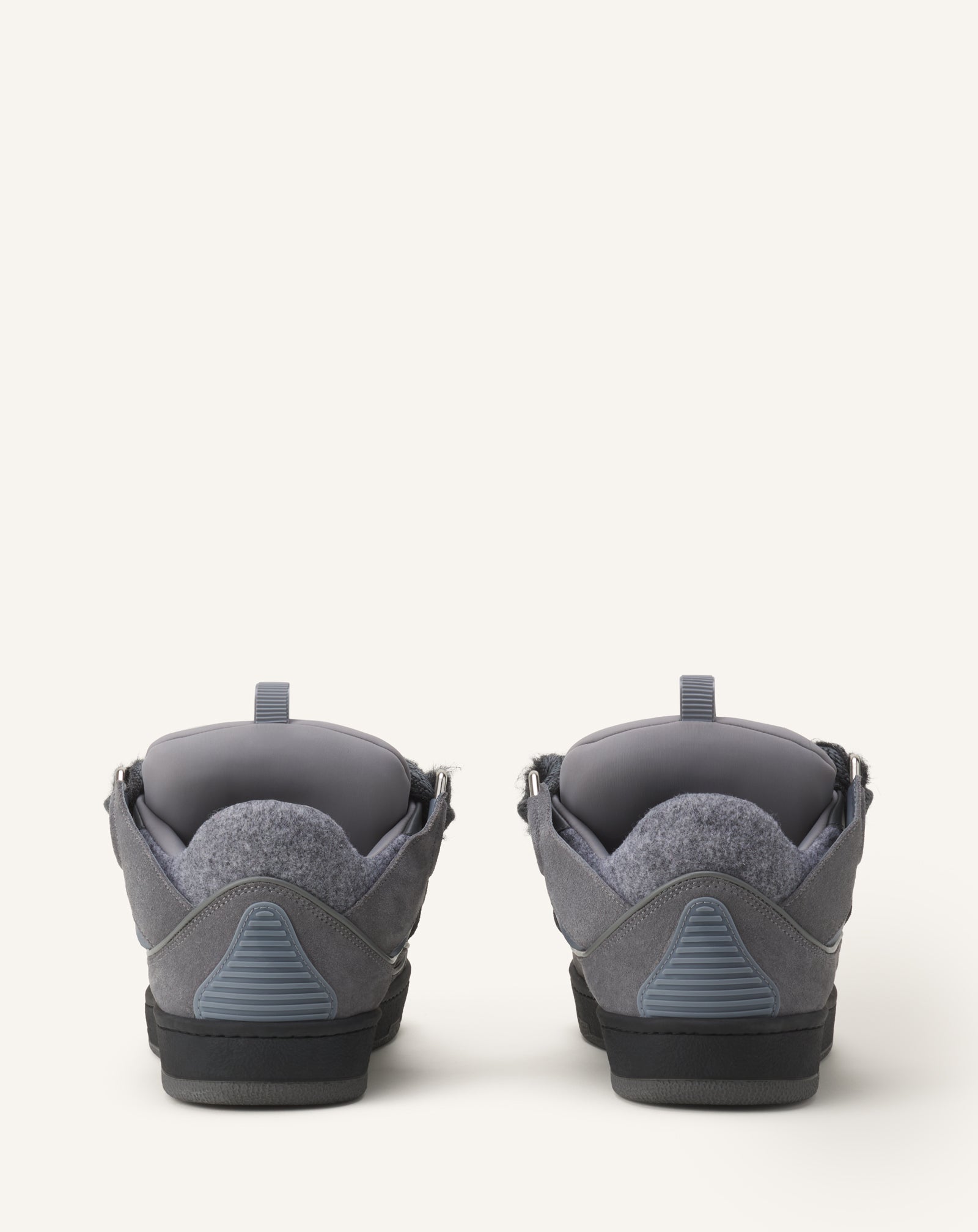 BLACK CURB SNEAKERS IN FELT