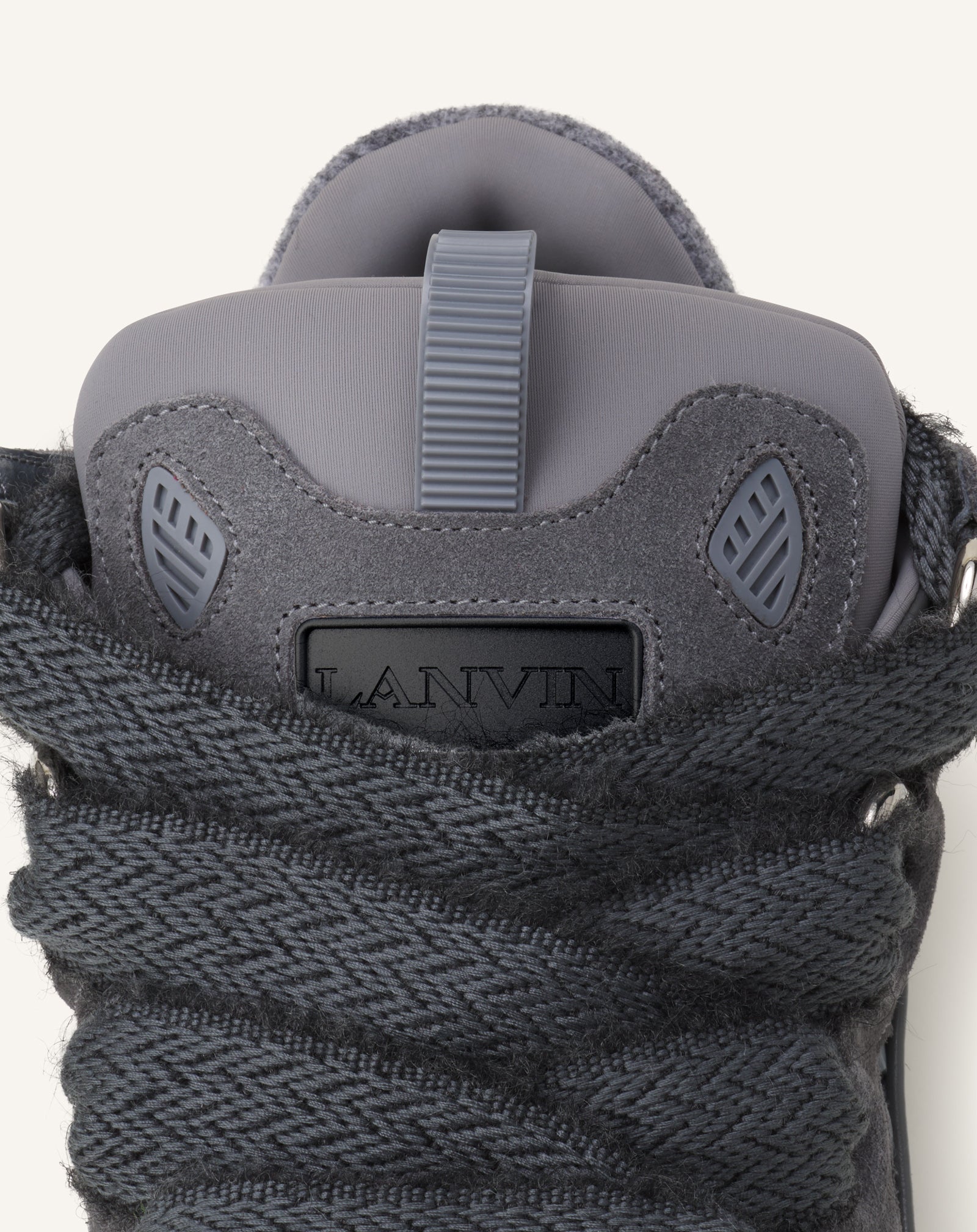 BLACK CURB SNEAKERS IN FELT