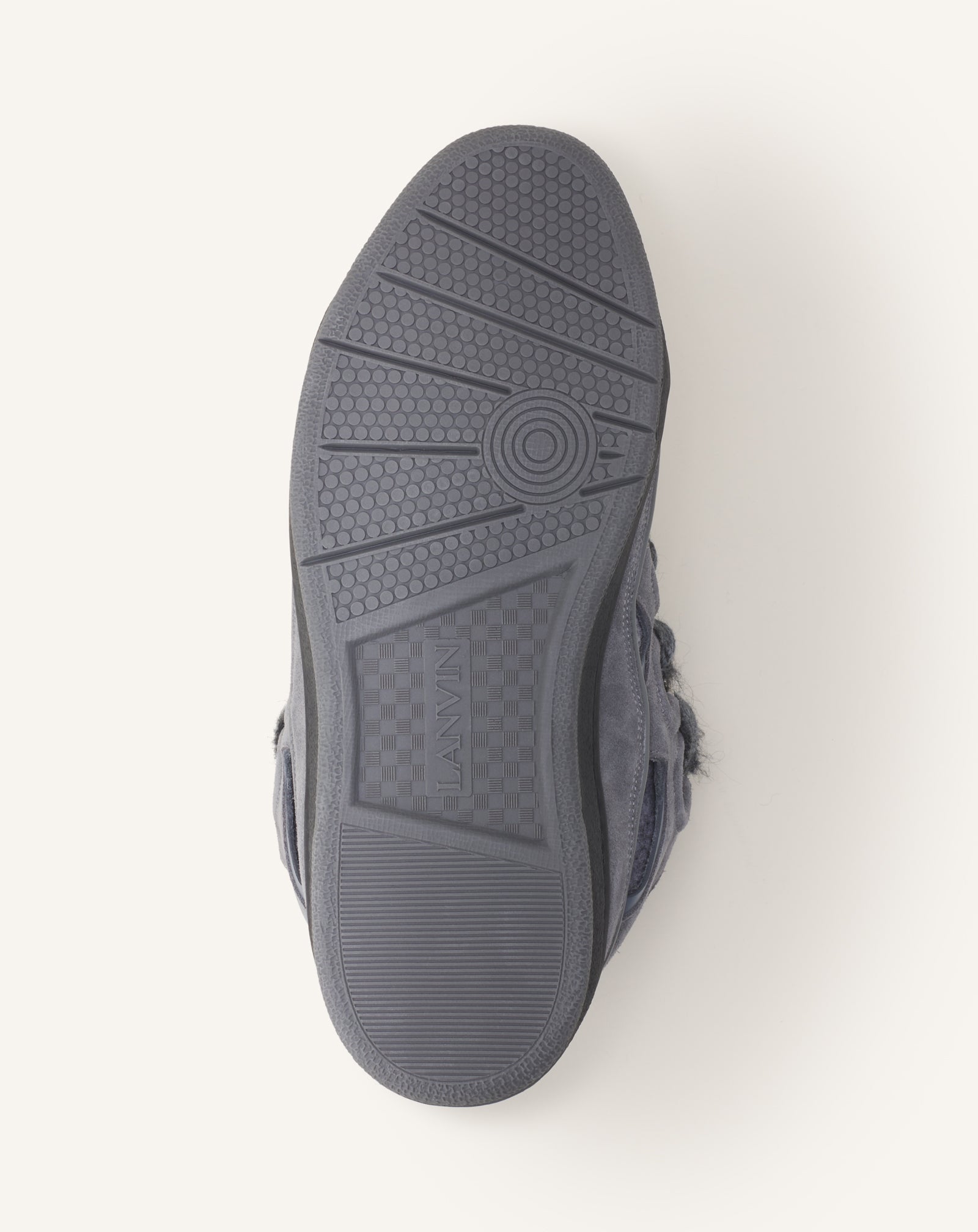 BLACK CURB SNEAKERS IN FELT