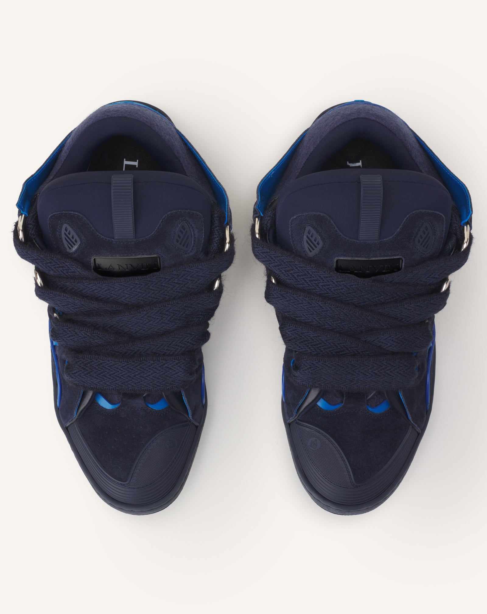 BLUE CURB SNEAKERS IN FELT