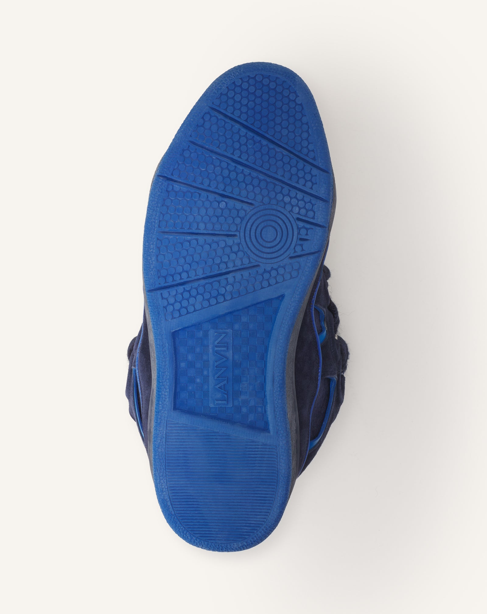 BLUE CURB SNEAKERS IN FELT