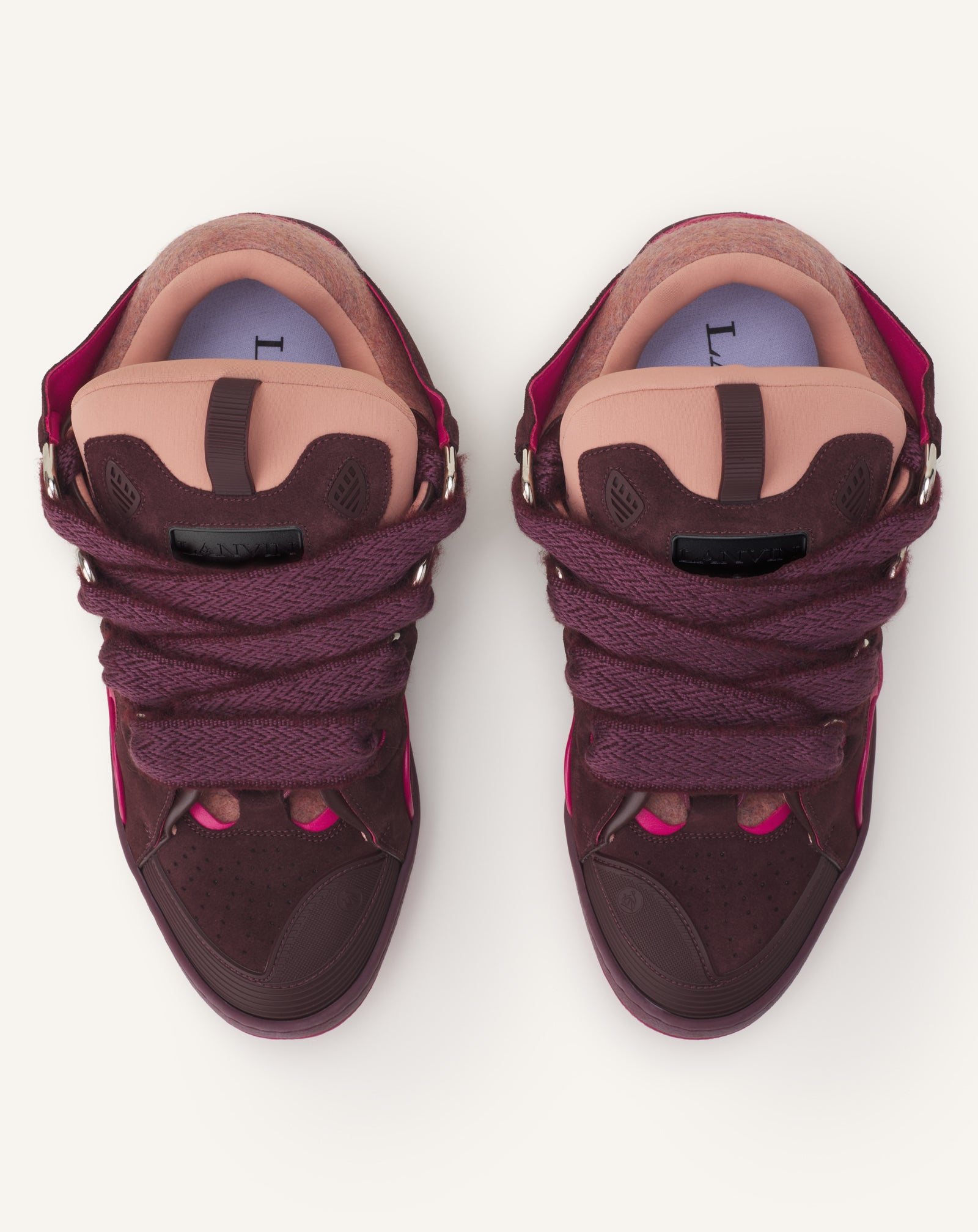 PINK CURB SNEAKERS IN FELT