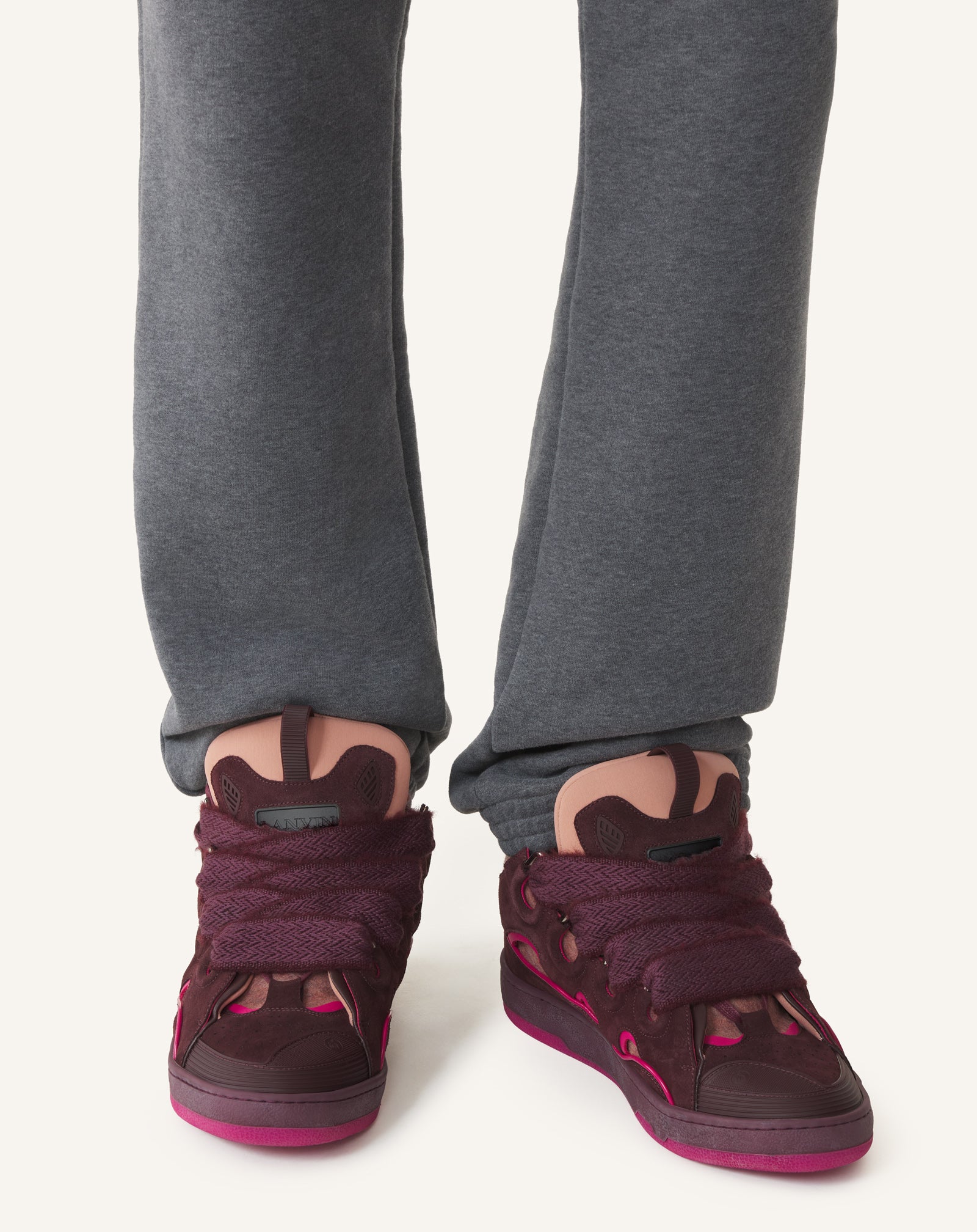 PINK CURB SNEAKERS IN FELT