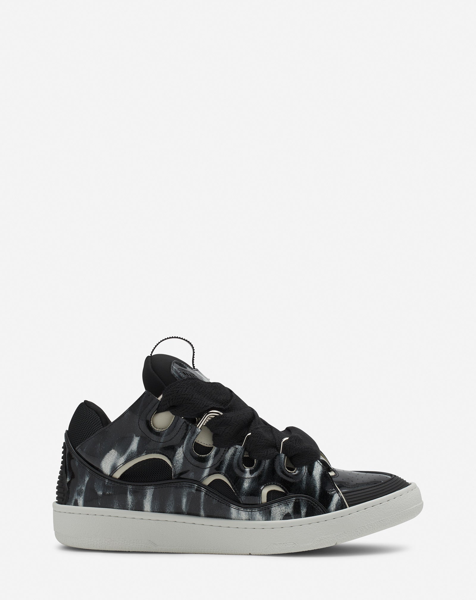 CURB LEATHER SNEAKERS WITH SPARKLES FU-SKDK12-GLEO-E25100035