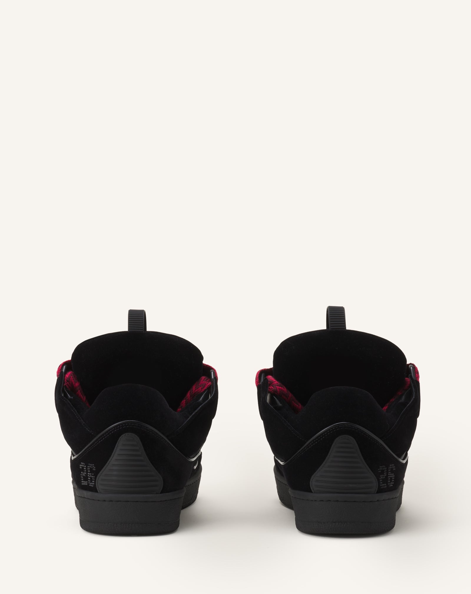BLACK CURB SNEAKERS IN VELVET