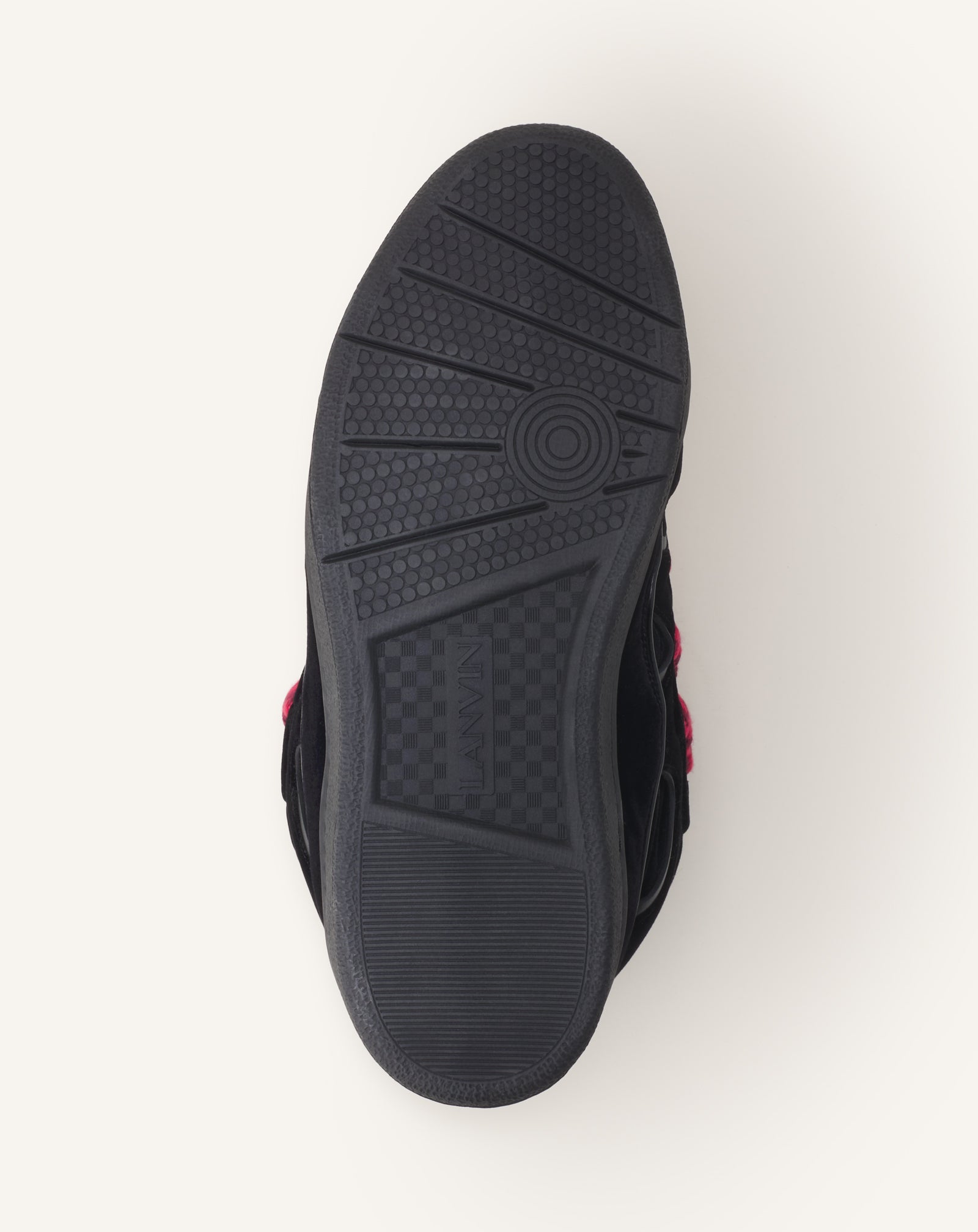 BLACK CURB SNEAKERS IN VELVET