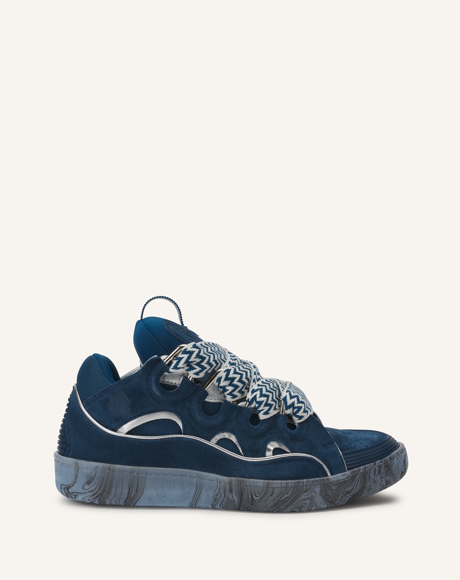 LEATHER CURB SNEAKERS WITH MARBLED SOLE FU-SKDK12-MARB-P2520M239