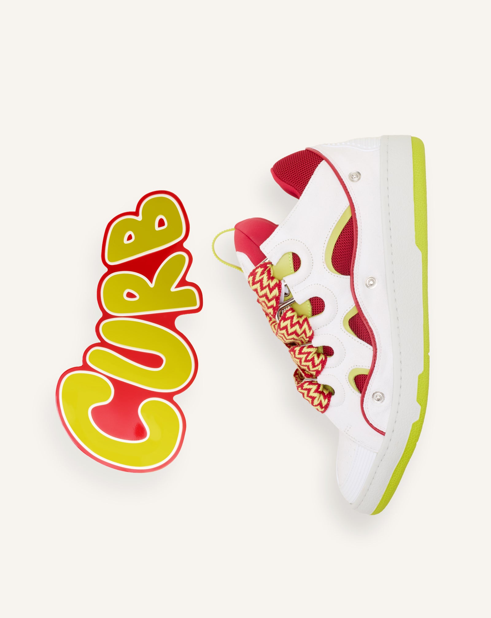 CURB PATCH  SNEAKERS IN LEATHER