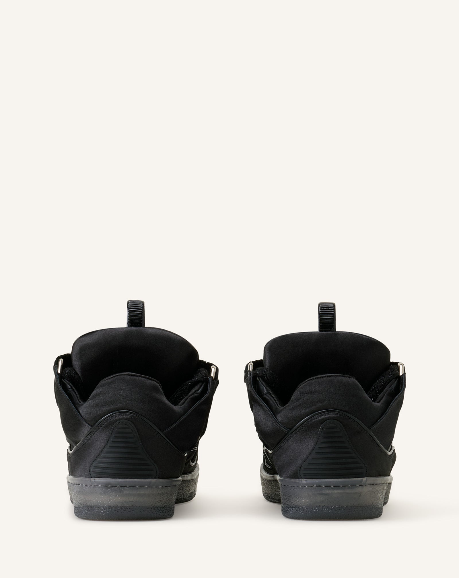 Curb Sneakers En Satin Black | Lanvin