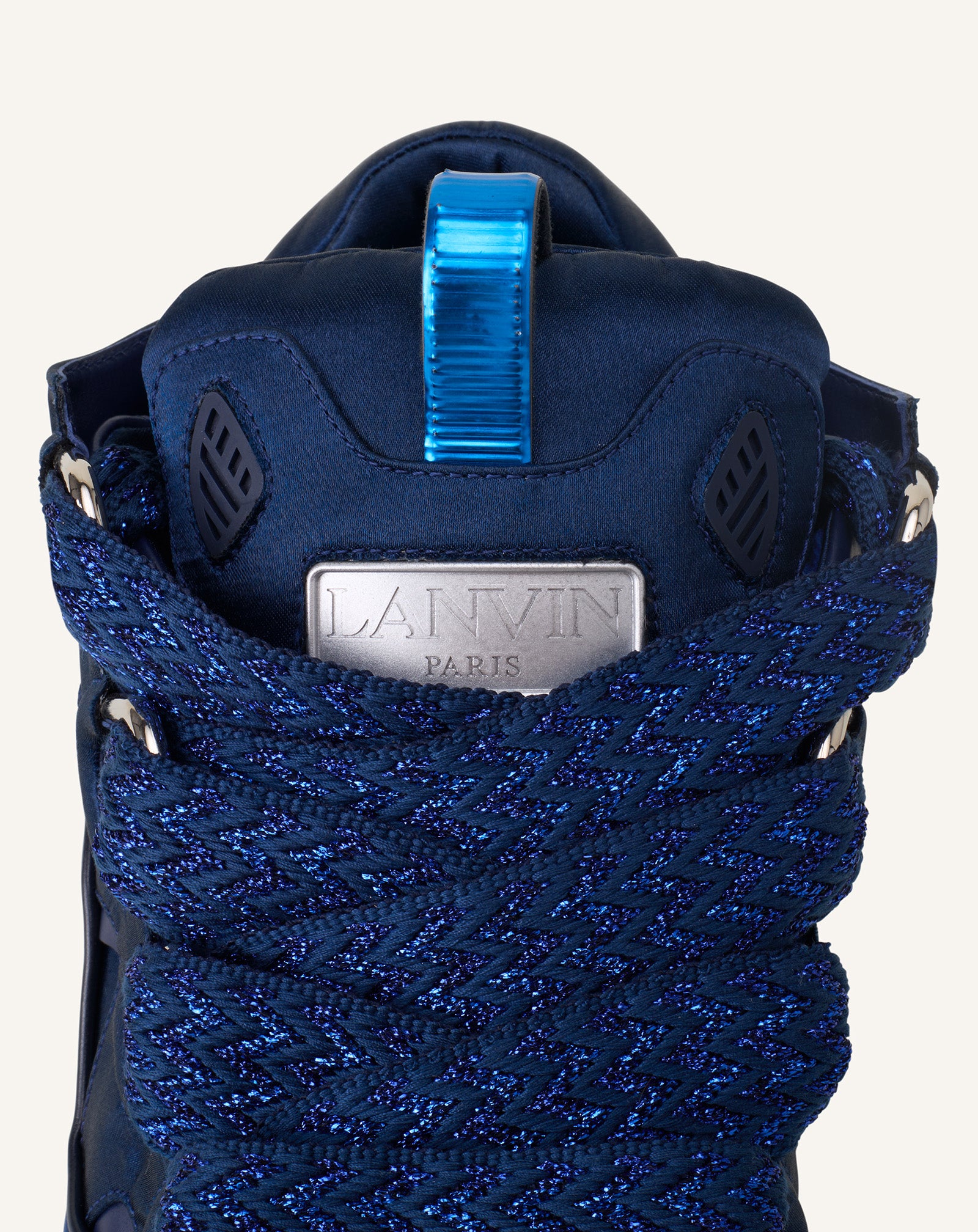 Blue Curb Sneakers In Satin | Lanvin