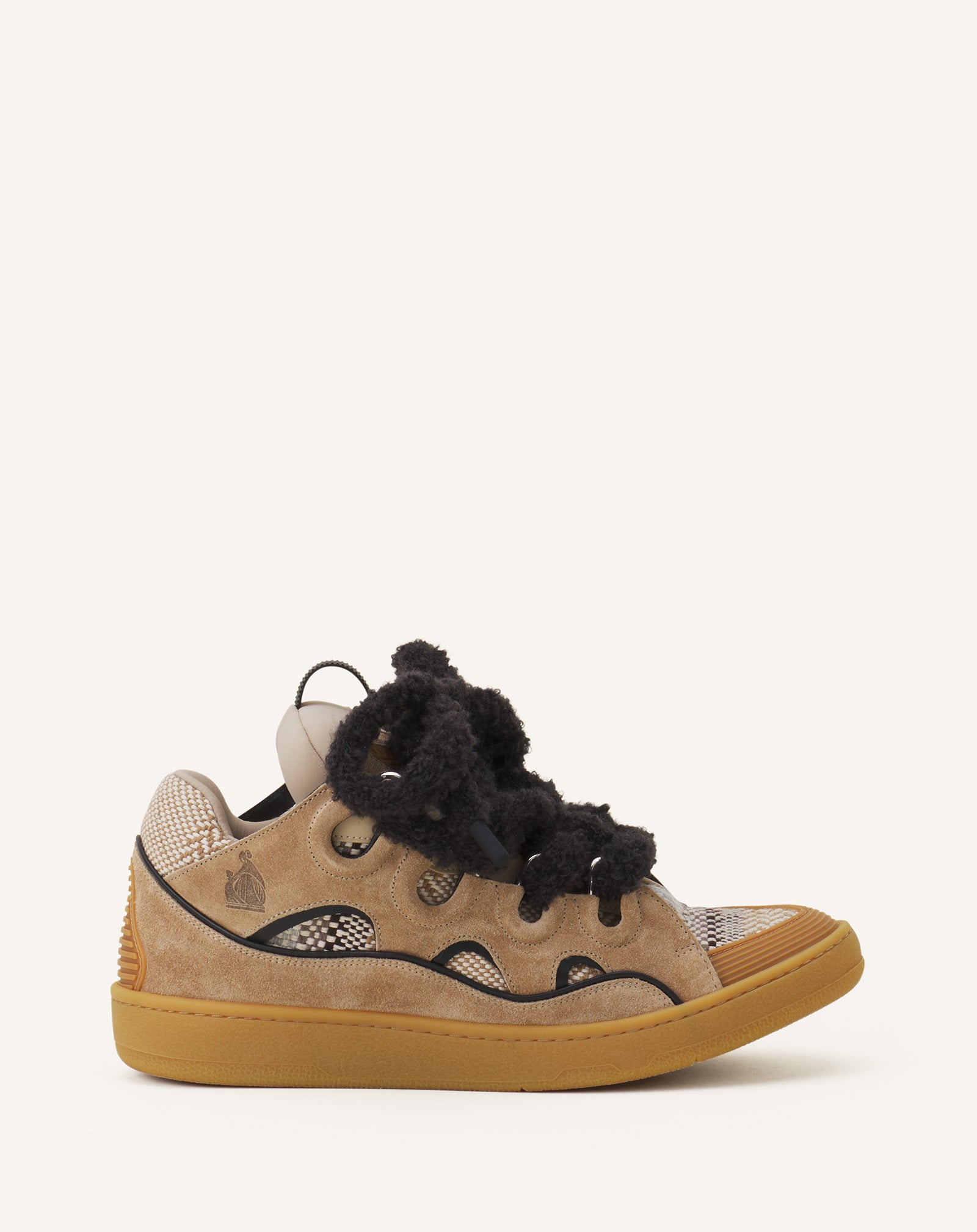 CURB SUEDE SNEAKERS WITH MESH LACES