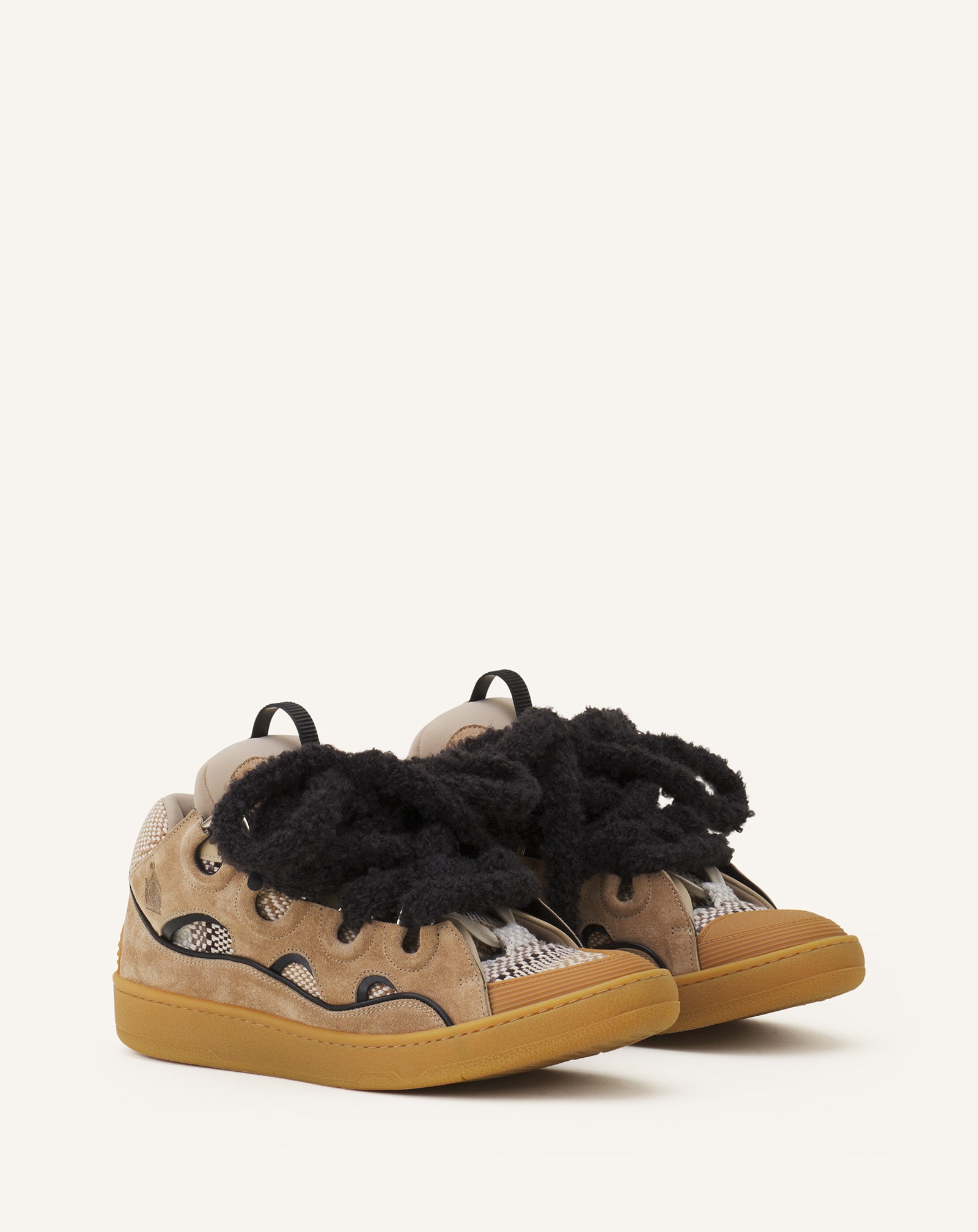 CURB SUEDE SNEAKERS WITH MESH LACES