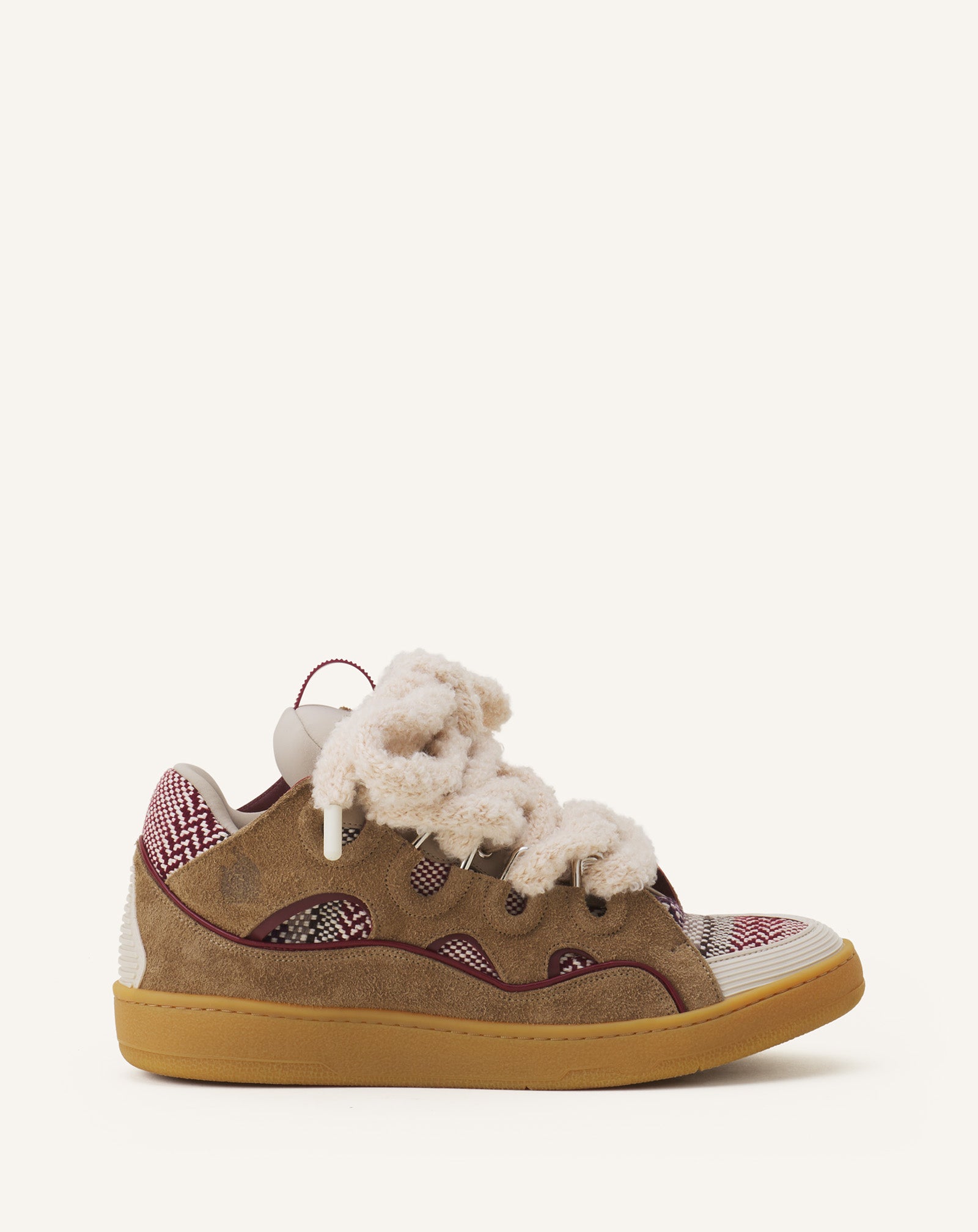 CURB SUEDE SNEAKERS WITH MESH LACES