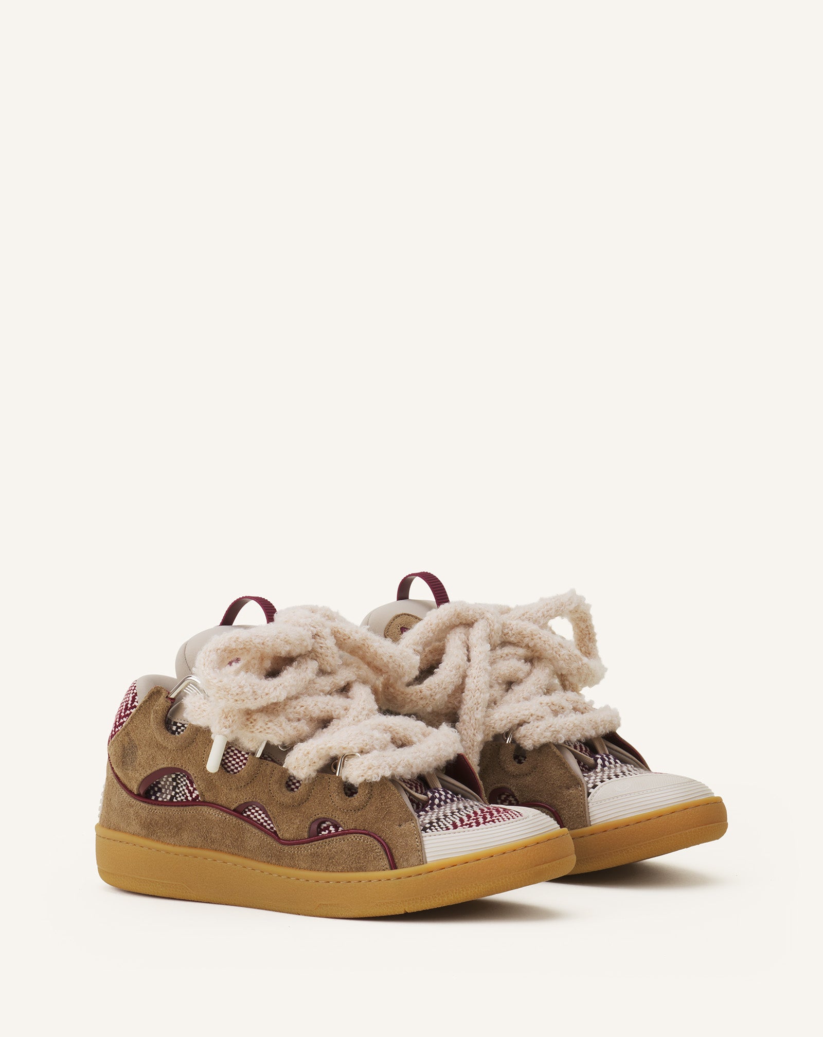 CURB SUEDE SNEAKERS WITH MESH LACES