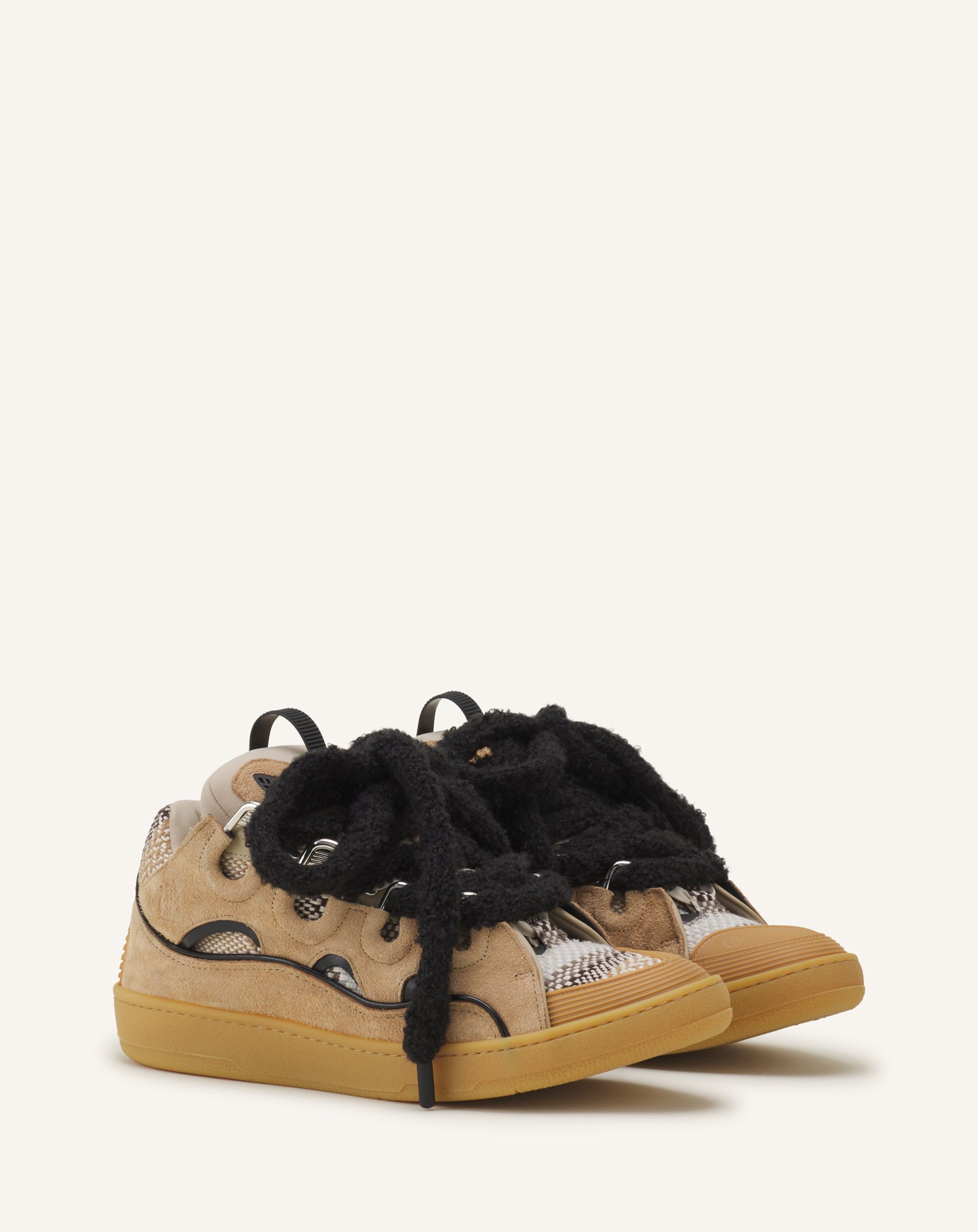 CURB SUEDE SNEAKERS WITH MESH LACES