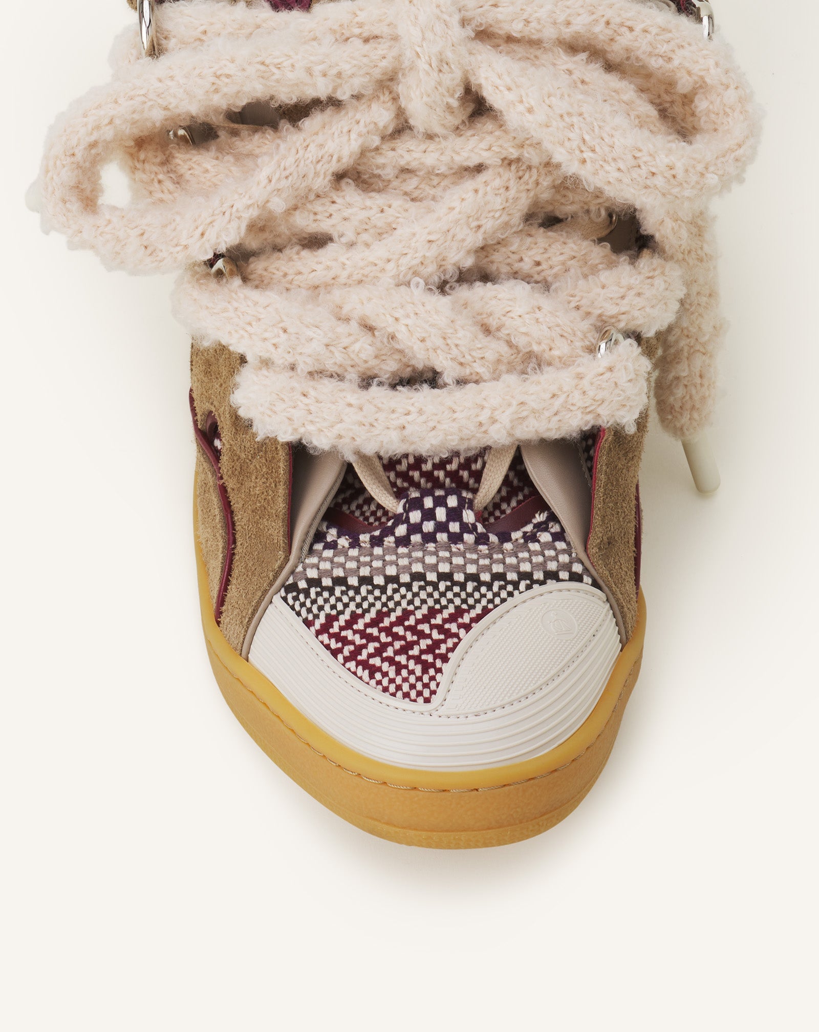 CURB SUEDE SNEAKERS WITH MESH LACES