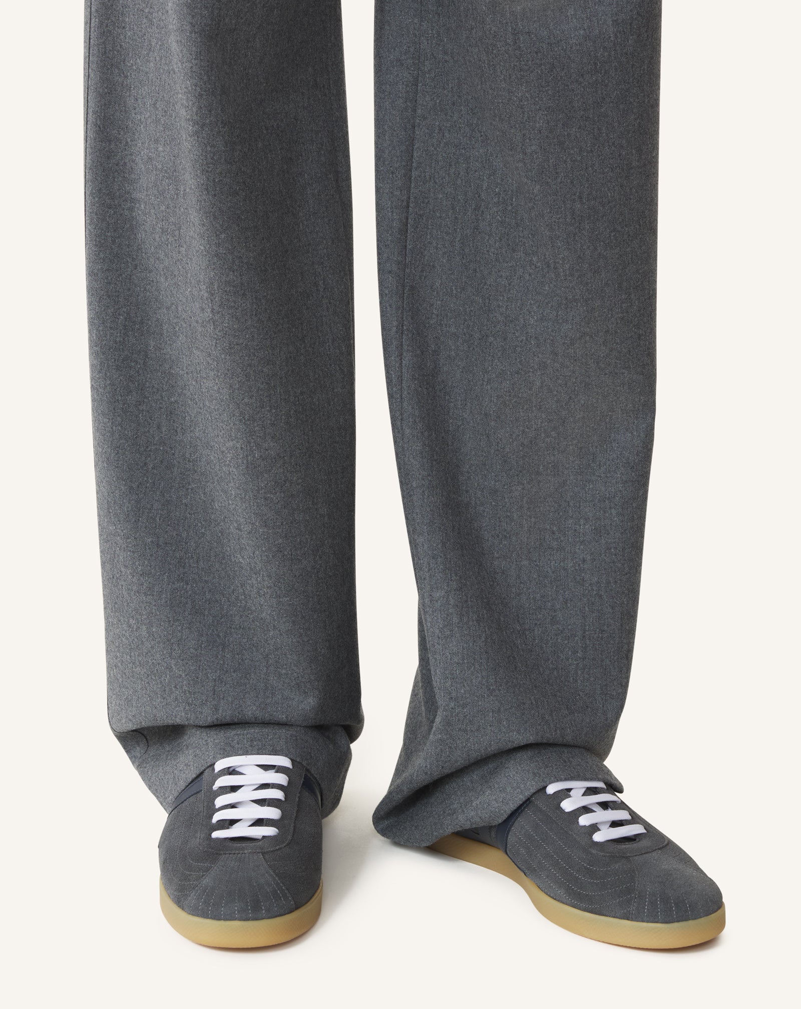 GREY SNEAKERS GLEN 2.0 IN LEATHER