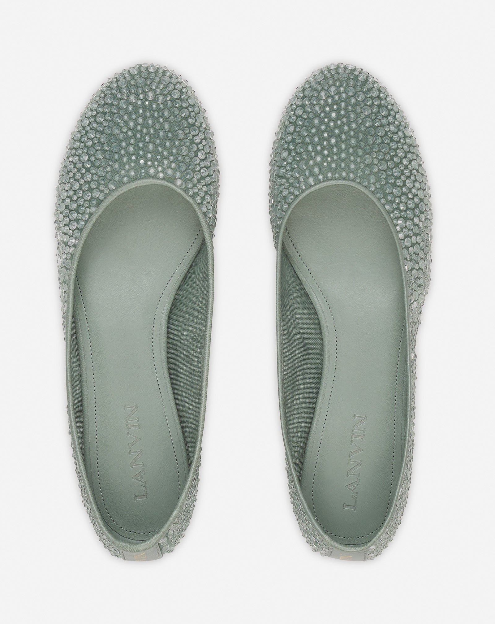 MESH BALLERINA WITH RHINESTONES