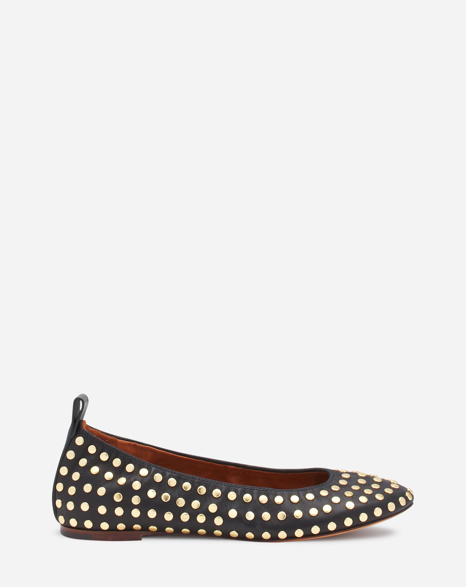 THE LEATHER BALLERINA FLAT WITH STUDS