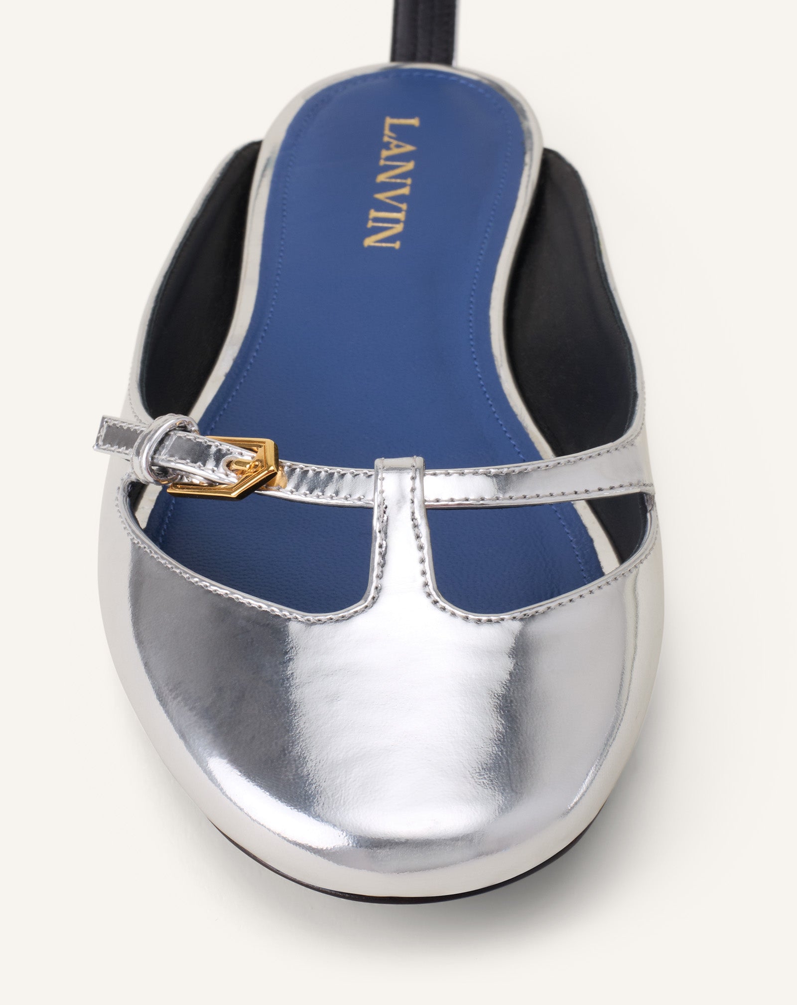 LaBao.mary様のピンセート Silver Mary-jane Ballerina In Metallic Leather | Lanvin