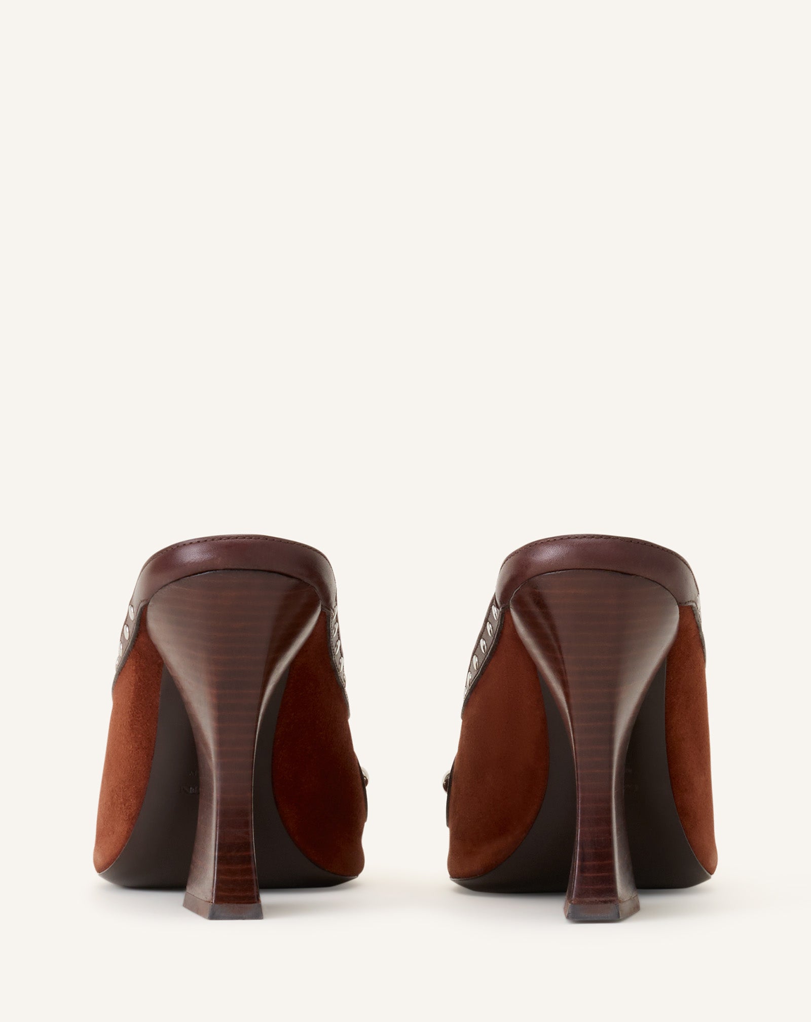 Mule A Clous 100mm Brown | Lanvin