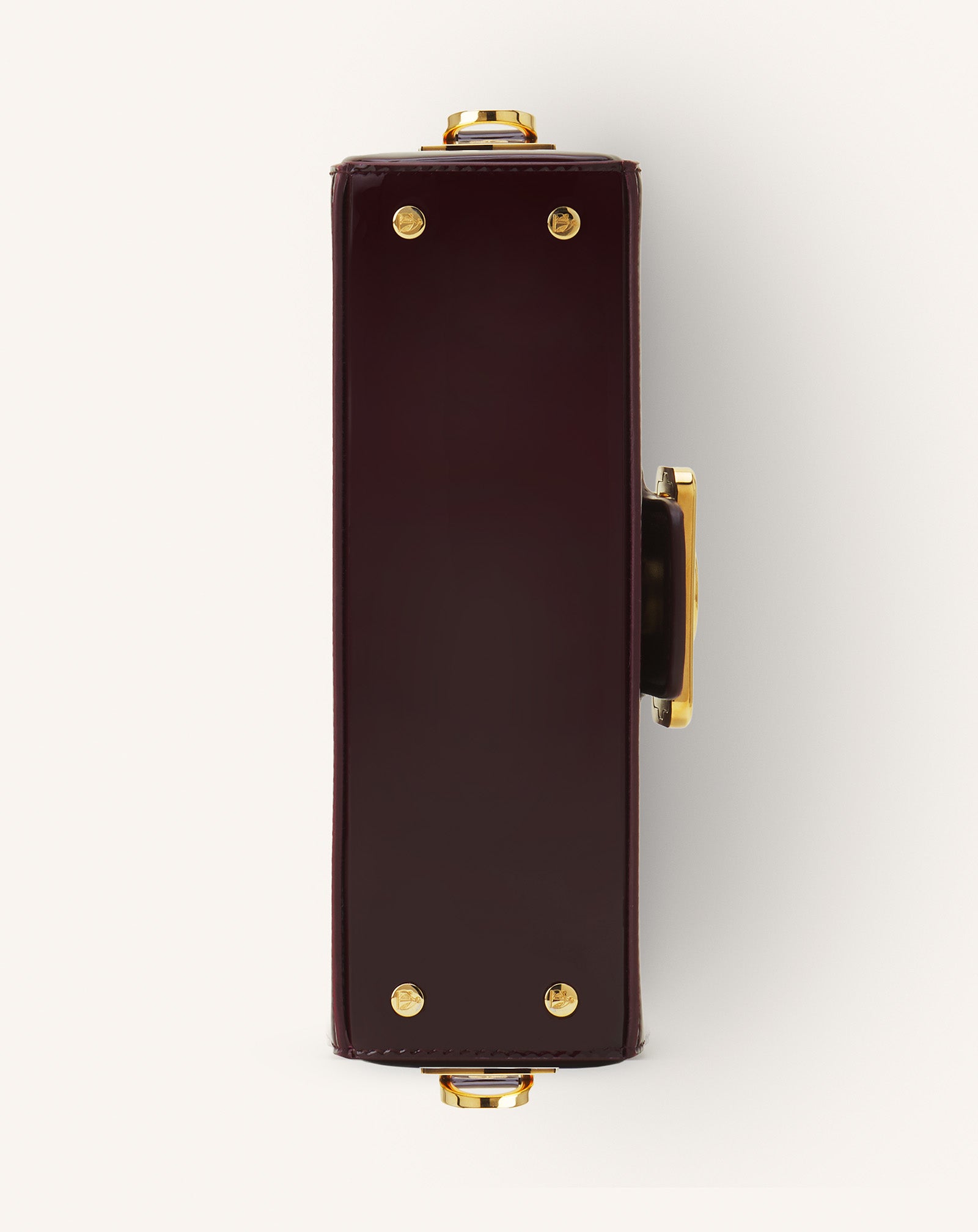 BROWN PENCIL CAT NANO PATENT LEATHER BAG