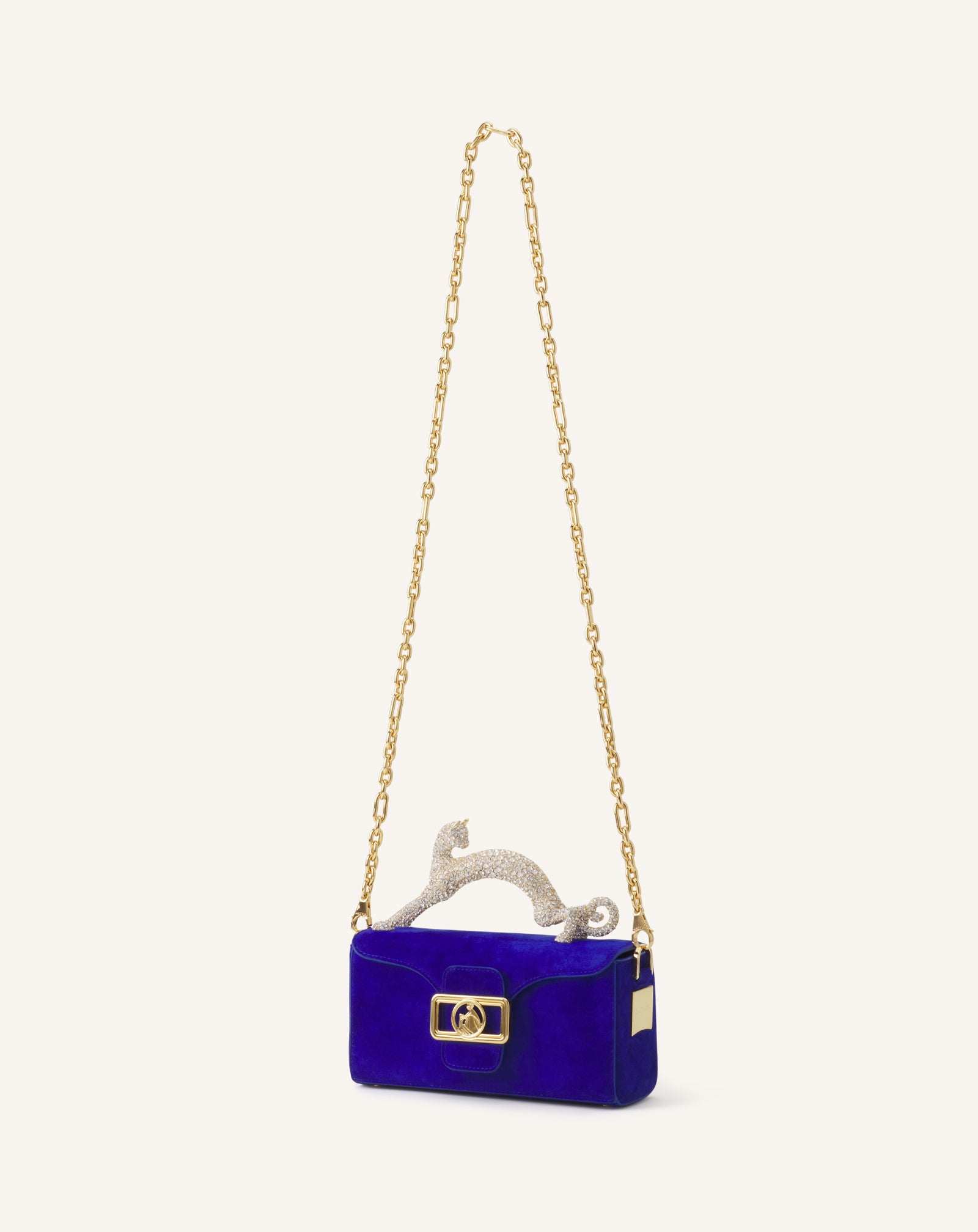 Sac Boîte Nano Avec Poignée Chat Blue | Lanvin