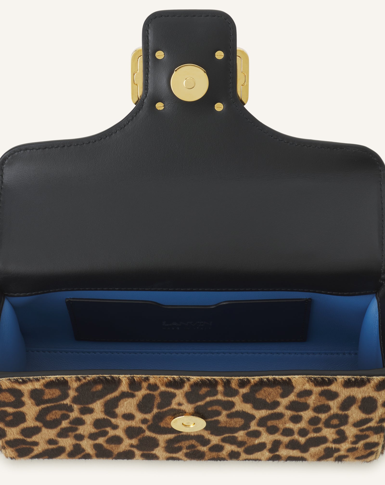 Beige Pencil Cat Nano Bag In Leopard Print | Lanvin