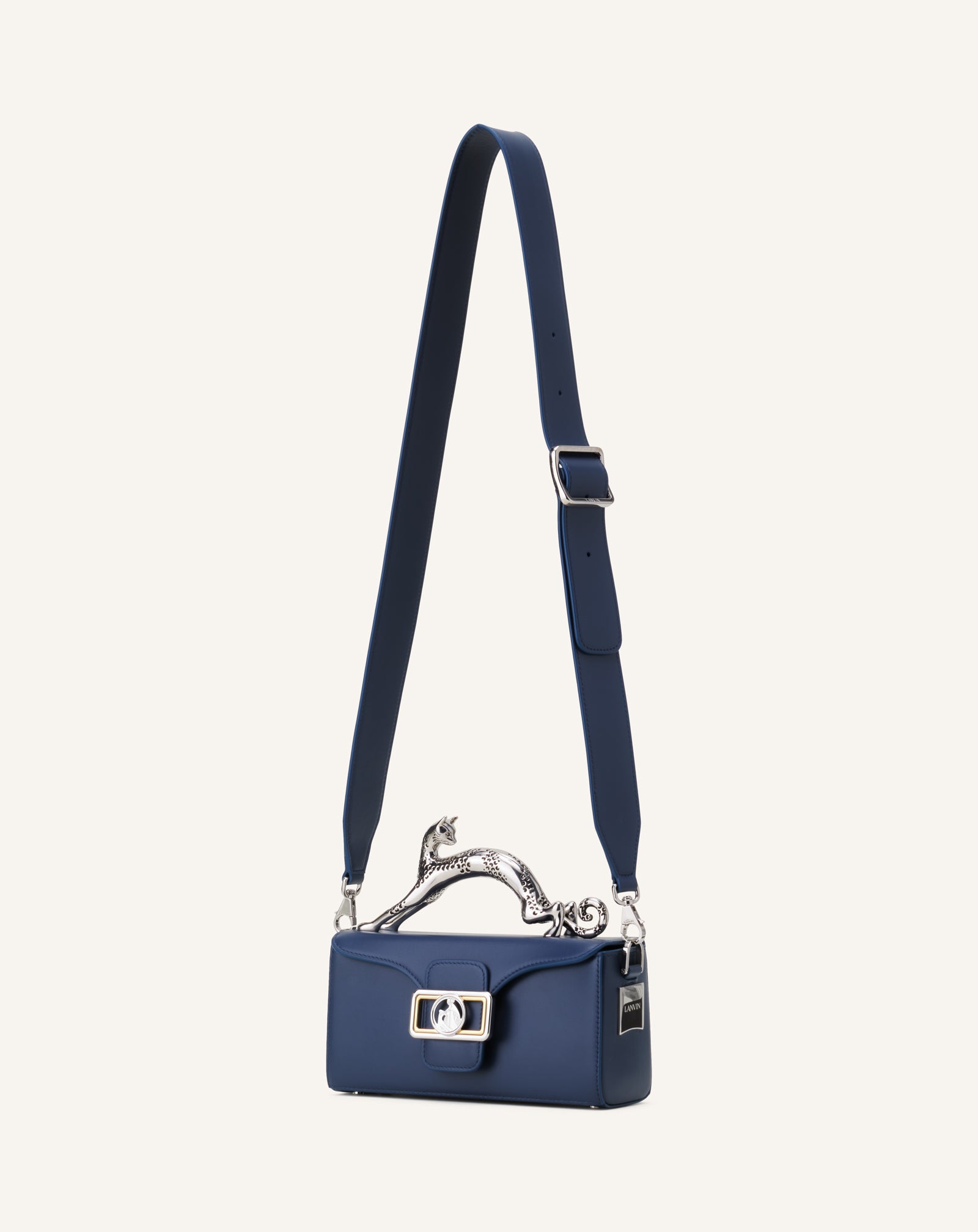 Blue Nano Pencil Cat Leather Bag | Lanvin