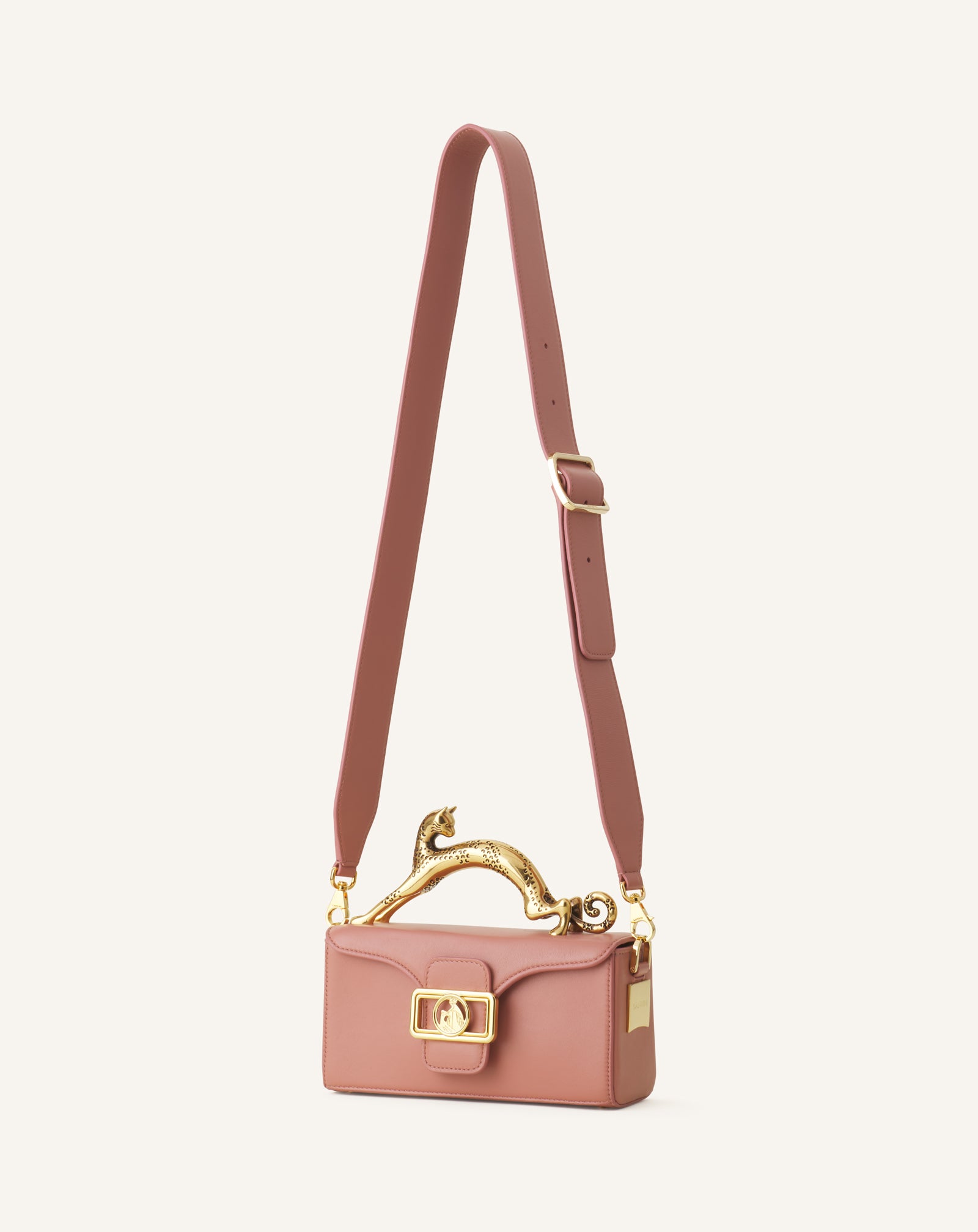 PINK PENCIL CAT NANO BAG IN LEATHER