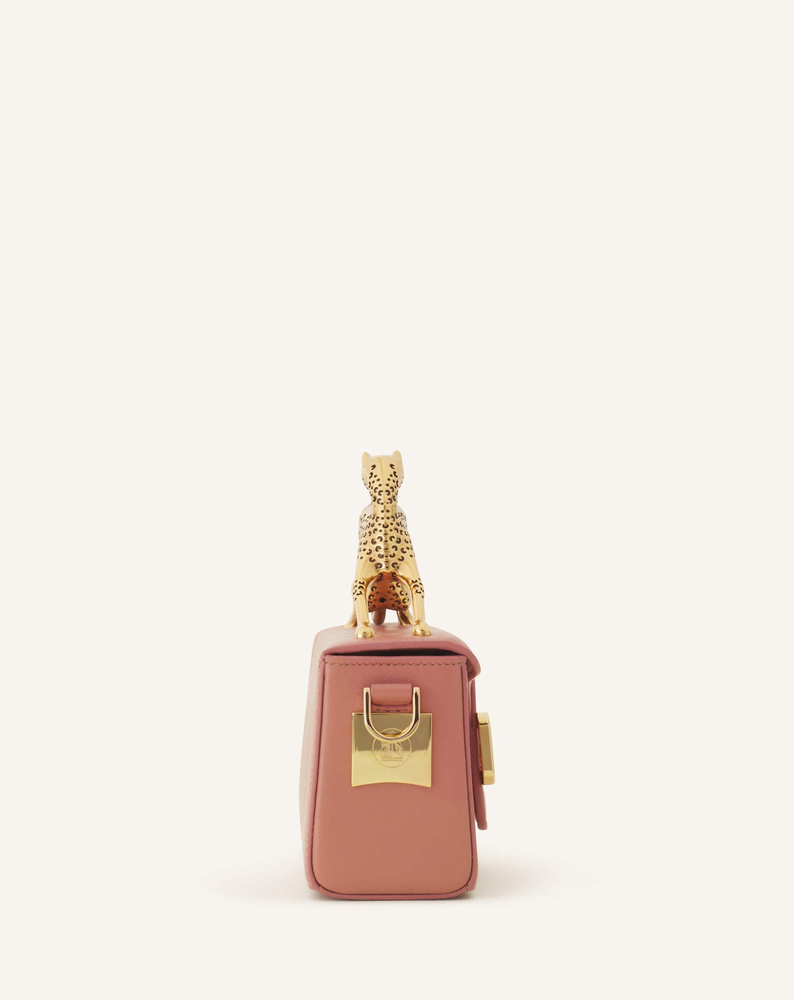 PINK PENCIL CAT NANO BAG IN LEATHER