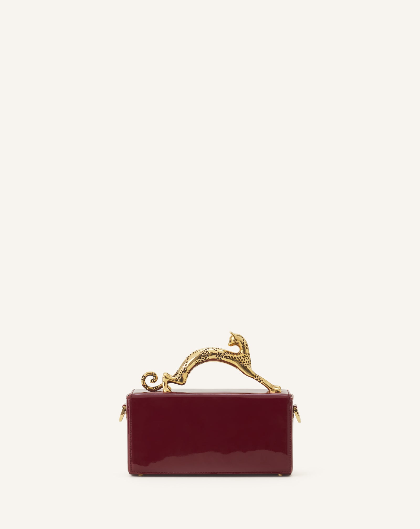 RED PENCIL CAT NANO BAG IN PATENT LEATHER