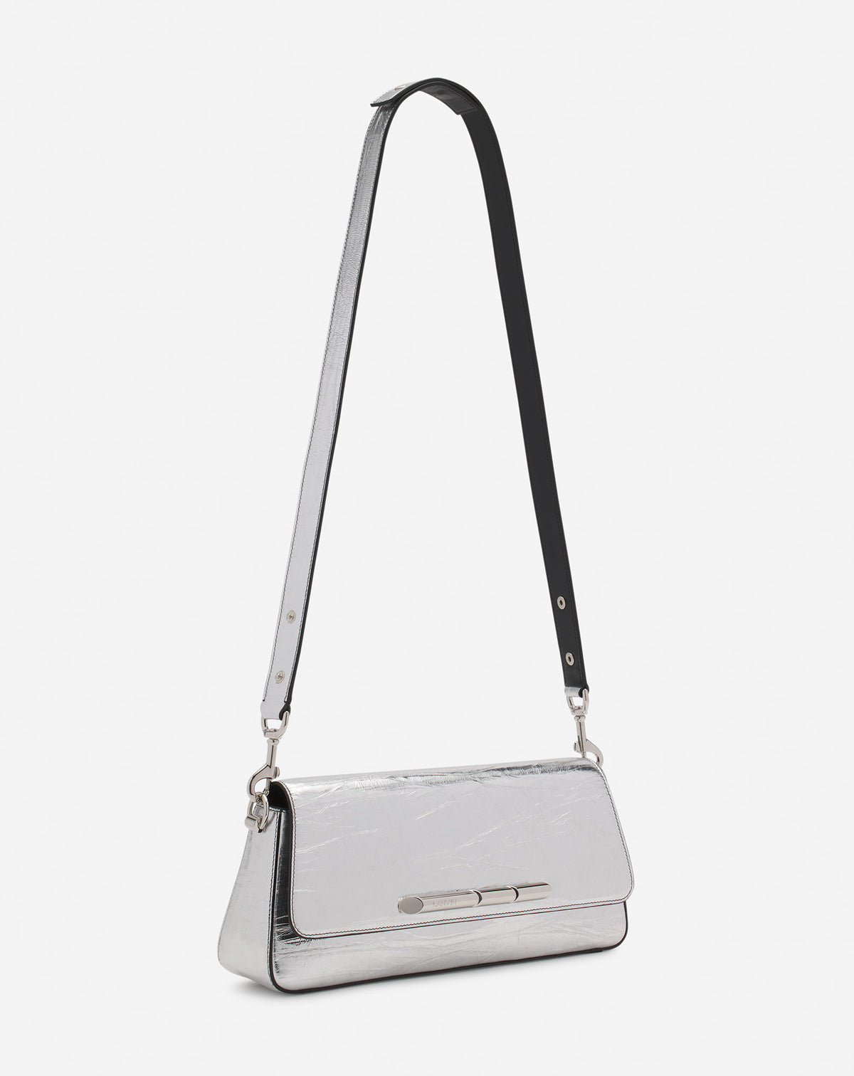 SÉQUENCE BAGUETTE BAG IN METALLIC LEATHER BY LANVIN