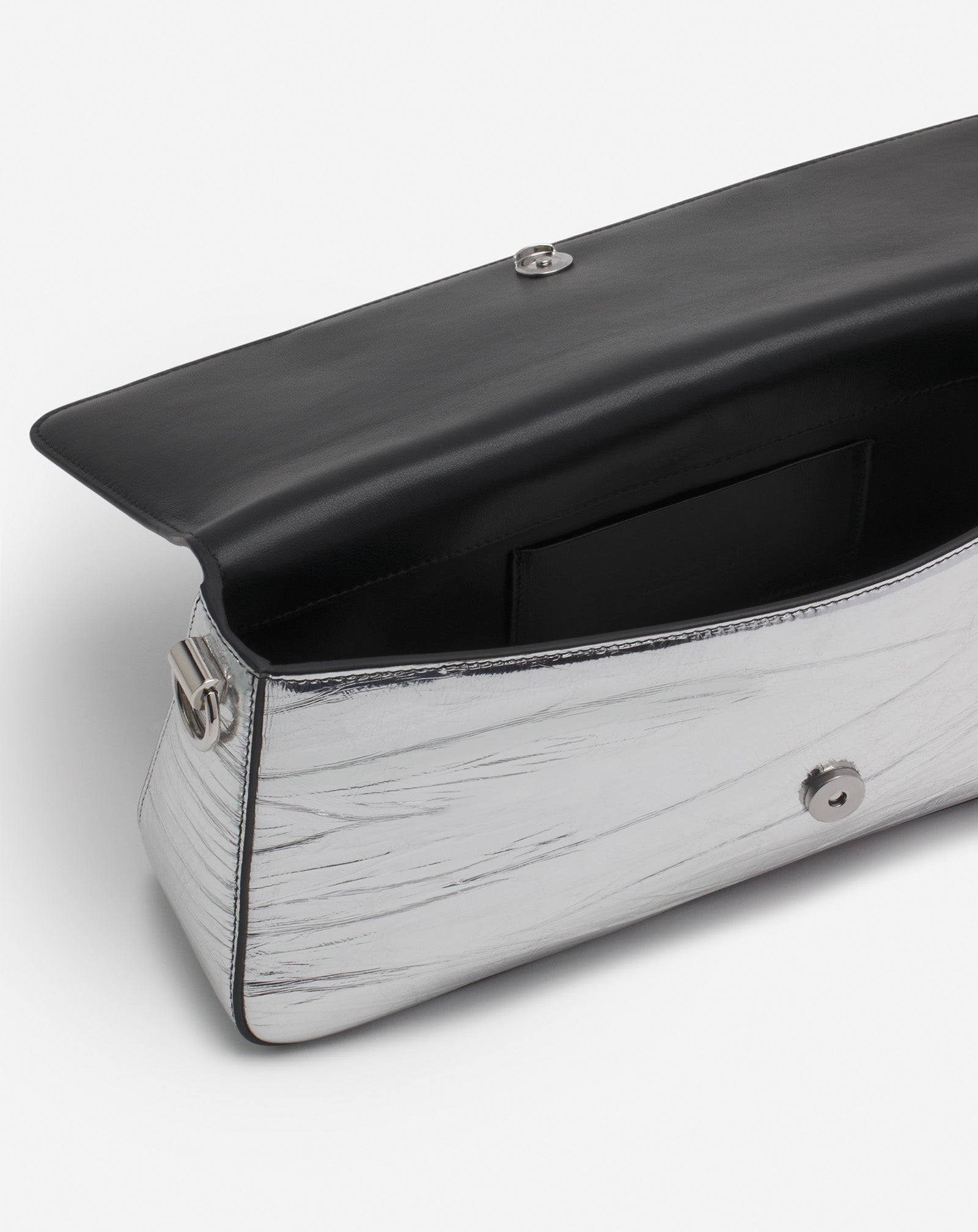 SÉQUENCE BAGUETTE BAG IN METALLIC LEATHER BY LANVIN