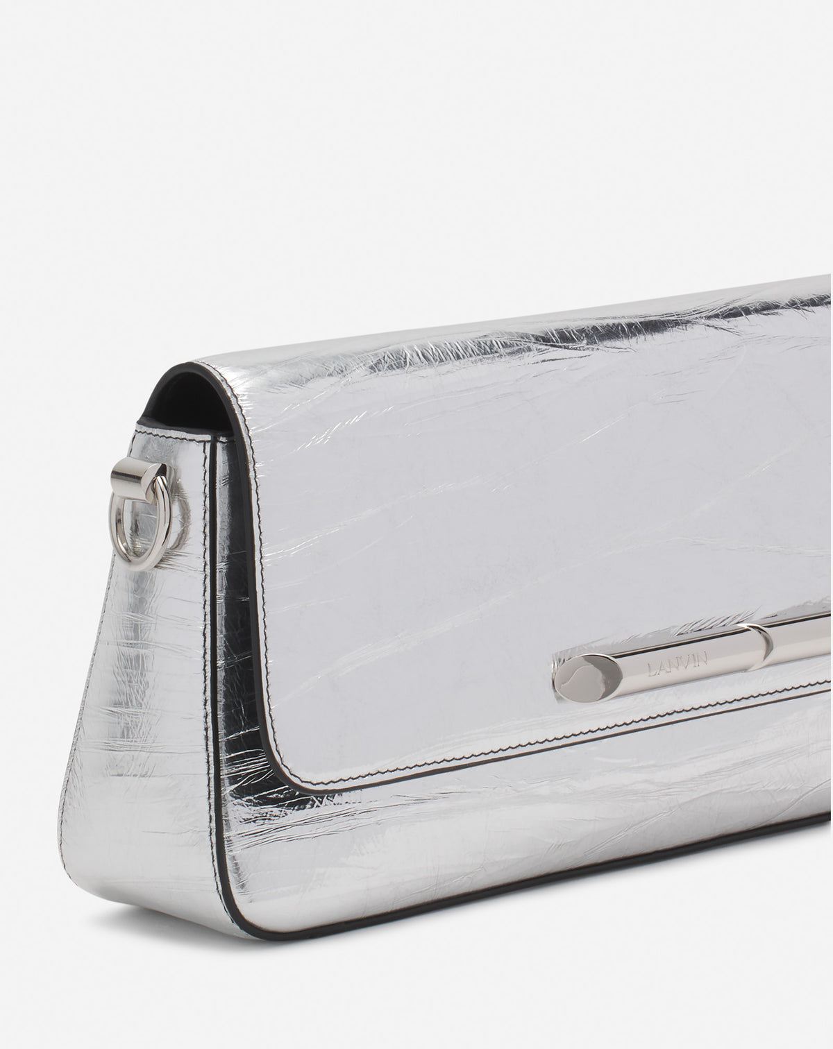 SÉQUENCE BAGUETTE BAG IN METALLIC LEATHER BY LANVIN