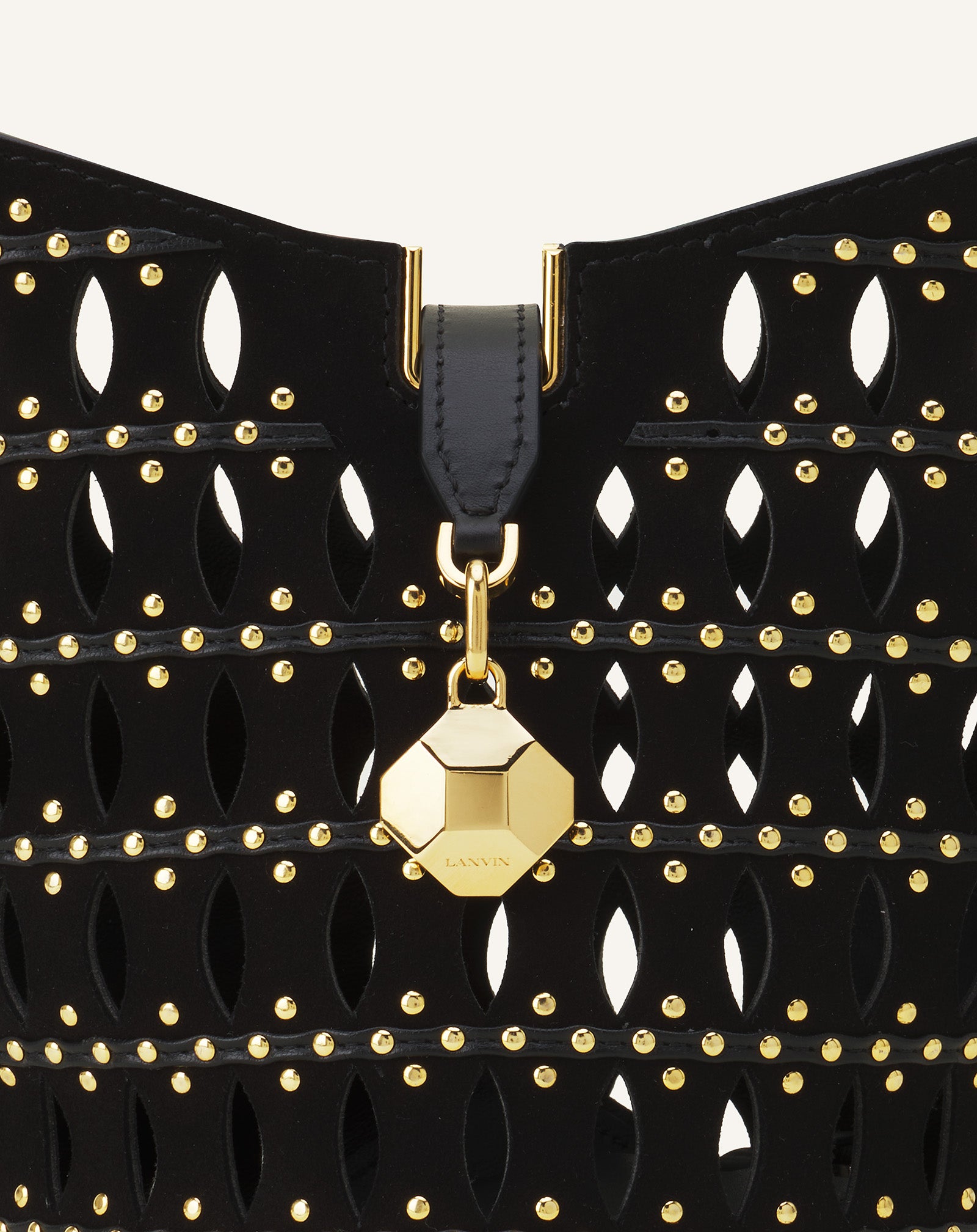 BLACK CATCH NANO BY LANVIN BUCKET BAG IN SUEDE