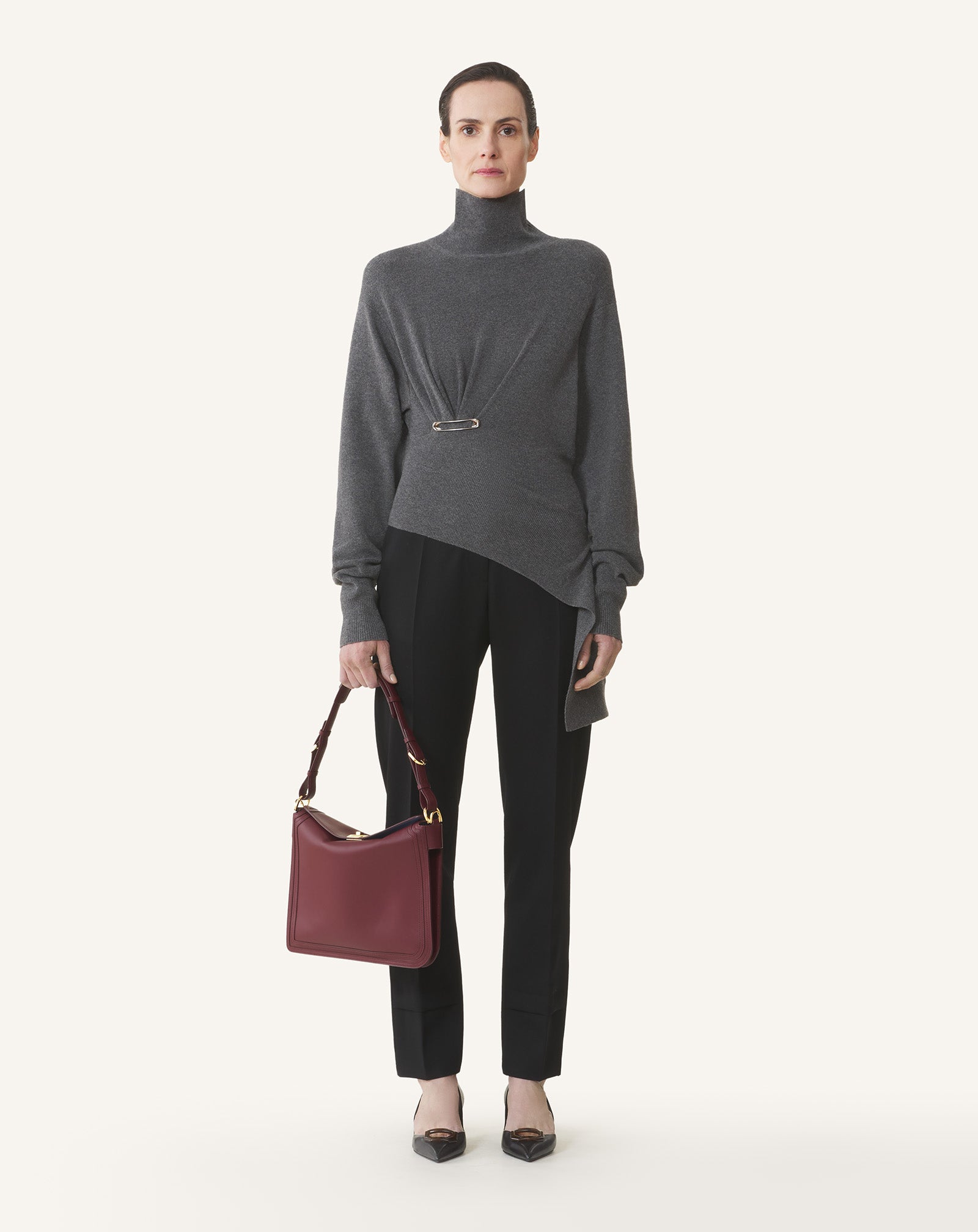 ASYMMETRICAL LEATHER COMPAGNON BAG