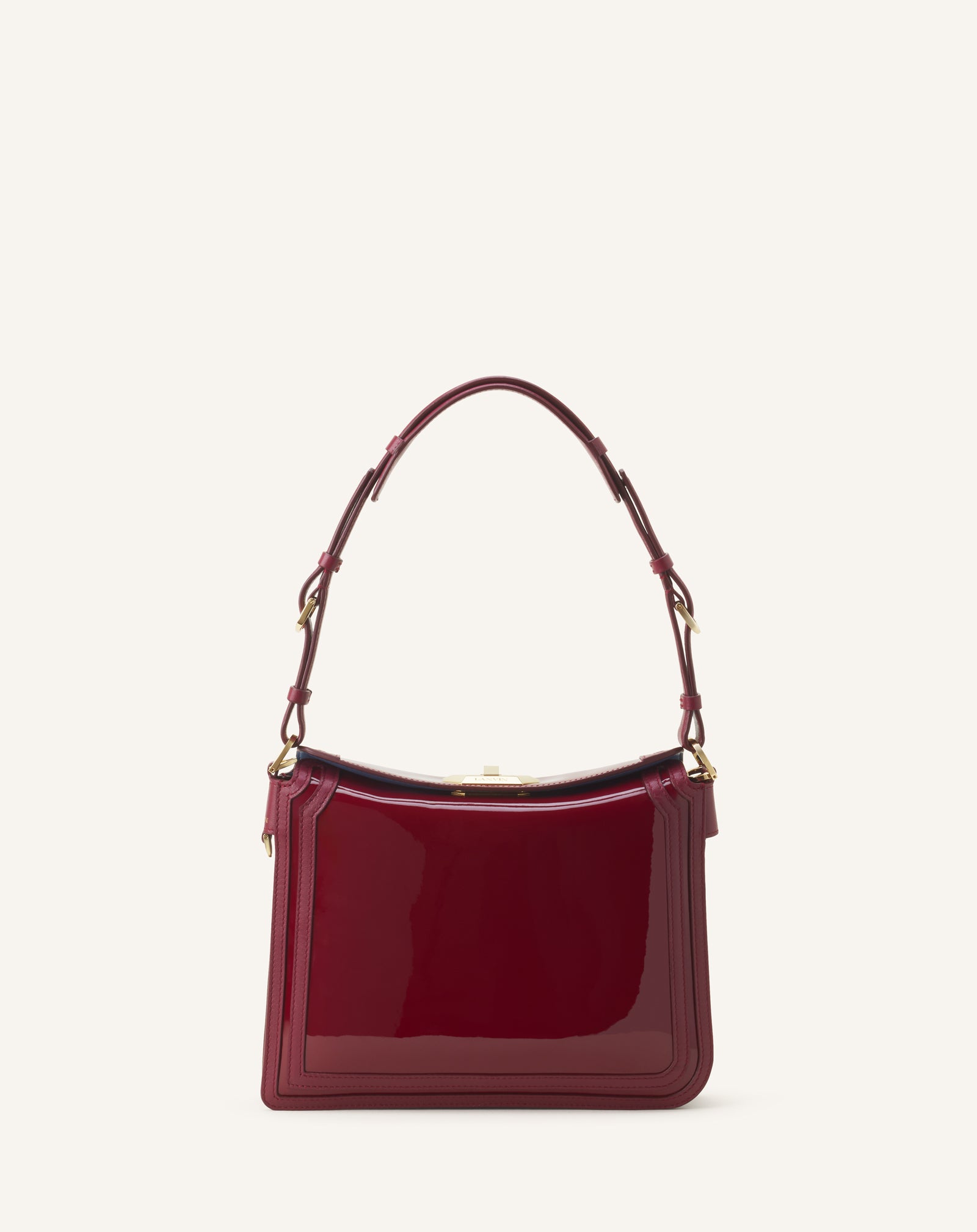 RED COMPAGNON 20 BAG IN PATENT LEATHER