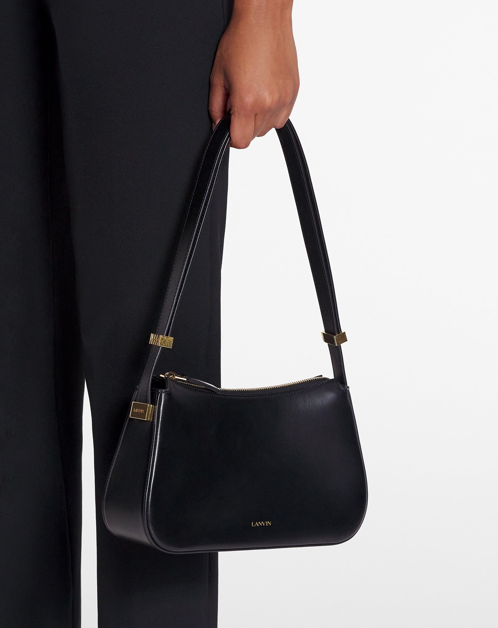 LANVIN Borsa Concerto in pelle Nero Goyard Goyardine Plumet Crossbody Bag Green Lanvin Black Leather Document and Accessories Lanvin Bags Lanvin Black Leather Lanvin Leather hobo bags Lanvin Leather Lanvin Pink Quilted Leather Mini Happy