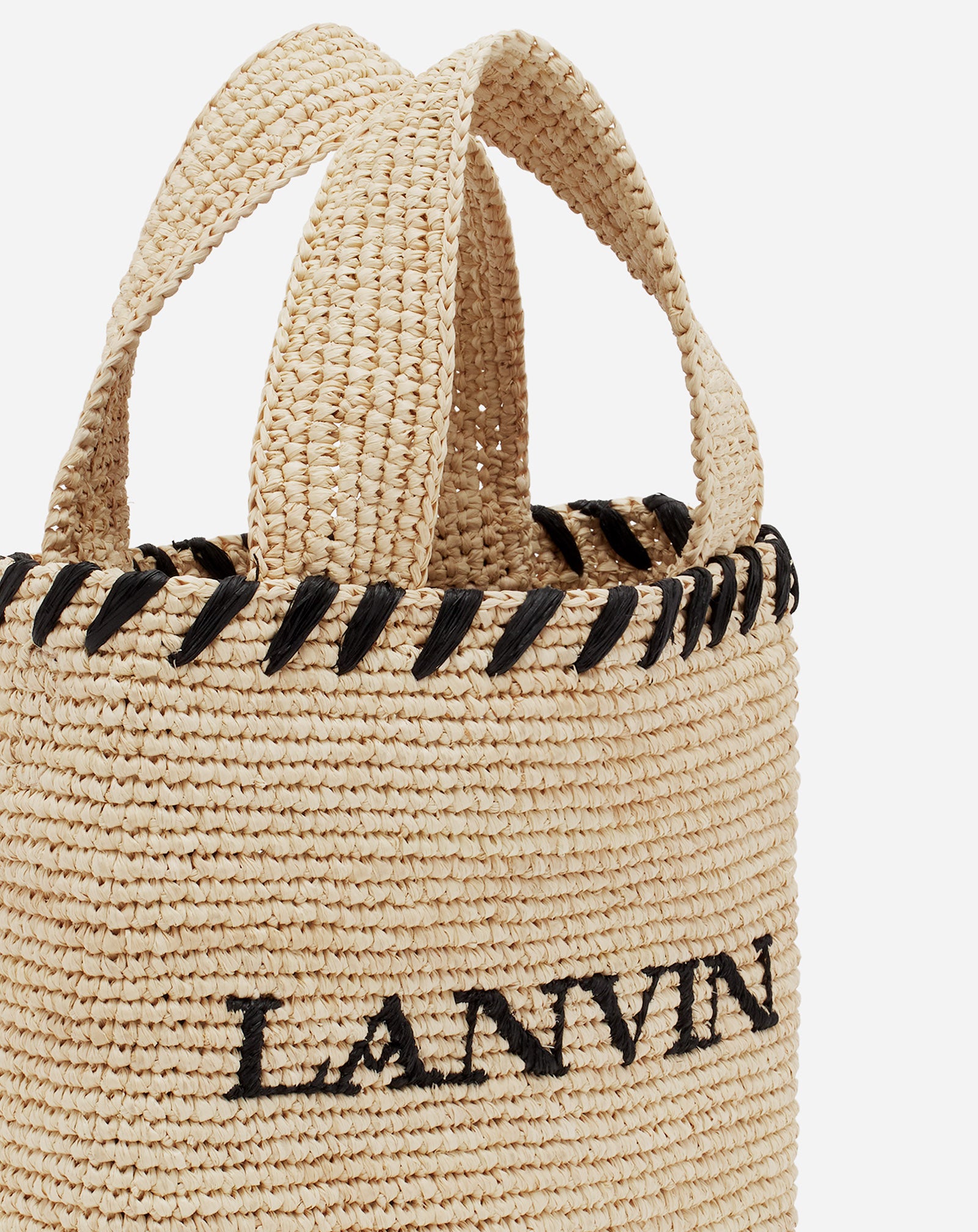 LANVIN NANO RAFFIA TOTE BAG